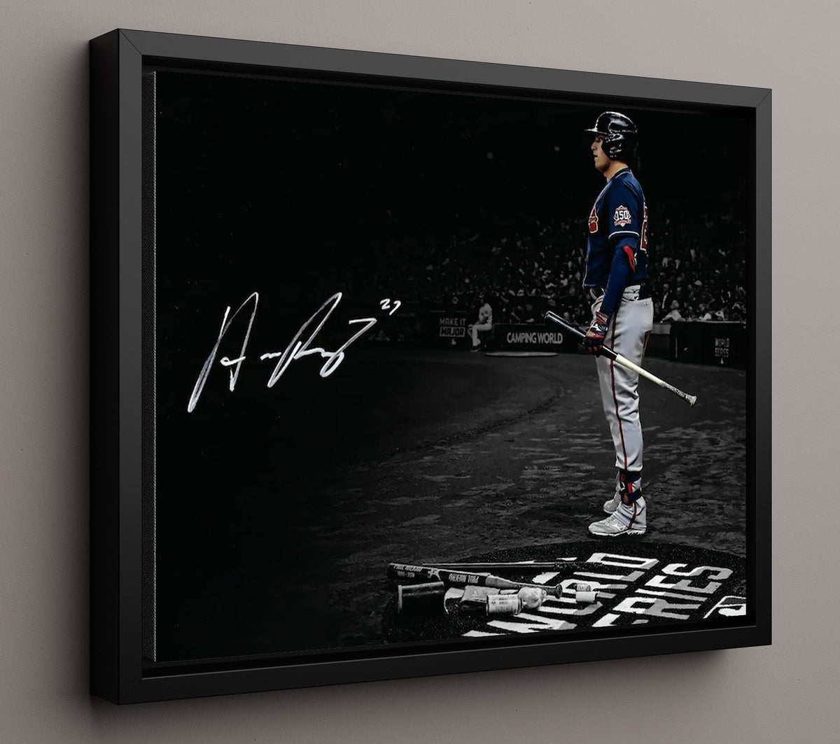 Austin Riley - Braves Power Swing 8x10 Canvas baseball wall art