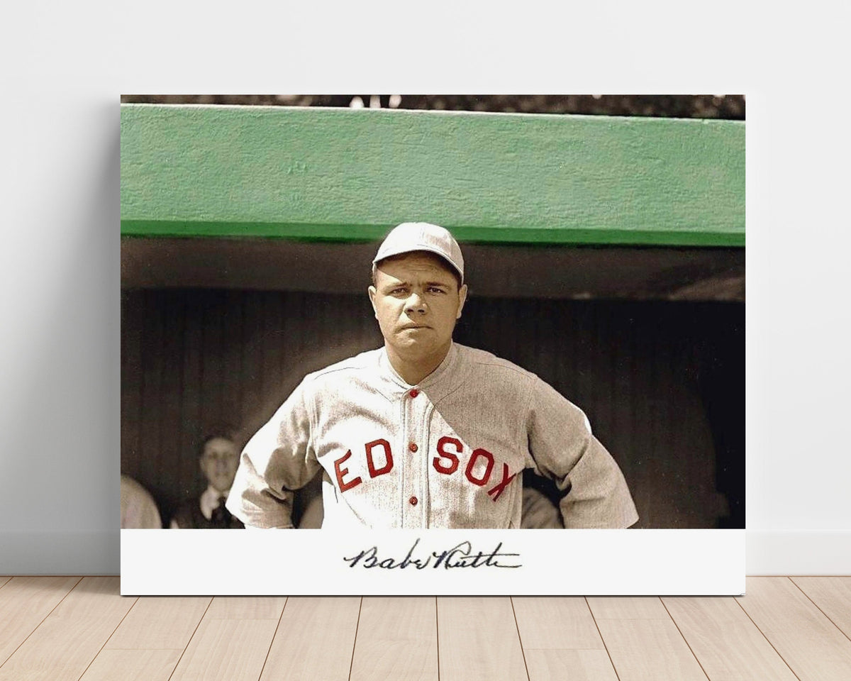 Babe Ruth – Boston Dugout unframed baseball poster print