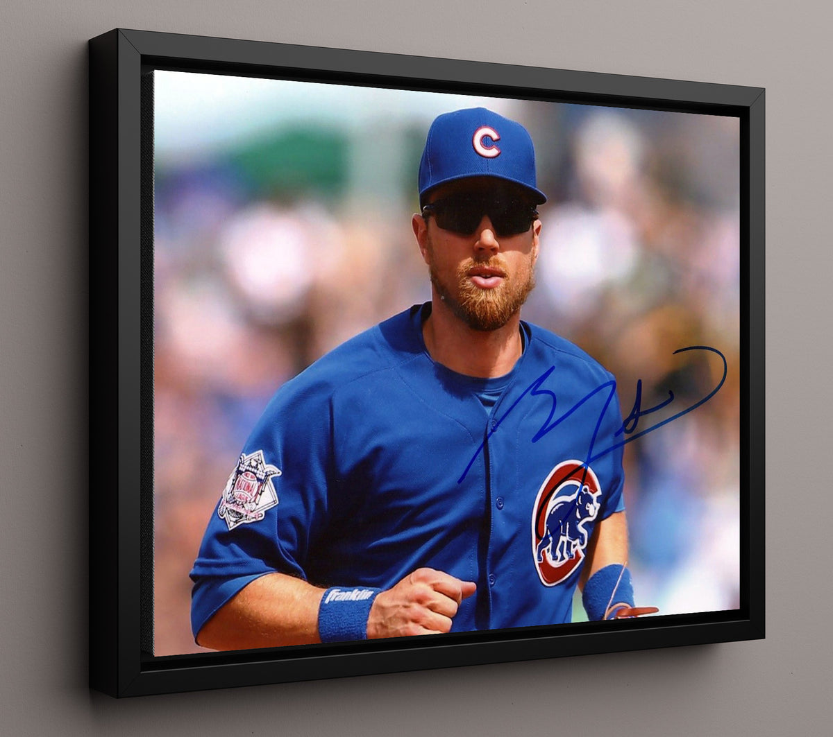 Ben Zobrist - Jogging in Shades 8x10 Framed Canvas baseball wall art