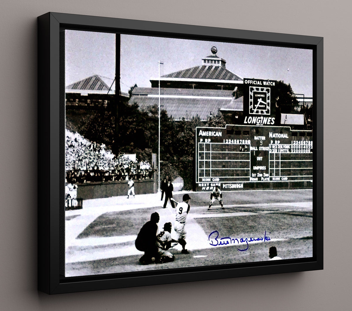 Bill Mazeroski - 1960 Series walk-off 8x10 Framed Canvas baseball wall art
