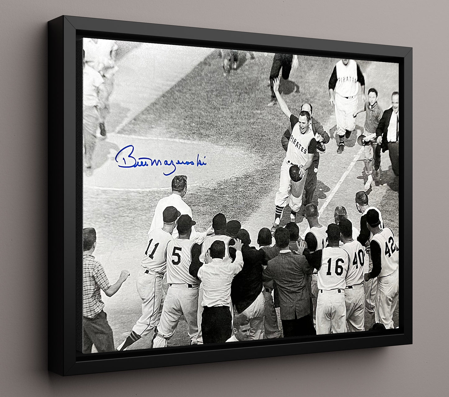Bill Mazeroski - 1960 WS Walk Off Alt Angle 8x10 Framed Canvas baseball wall art
