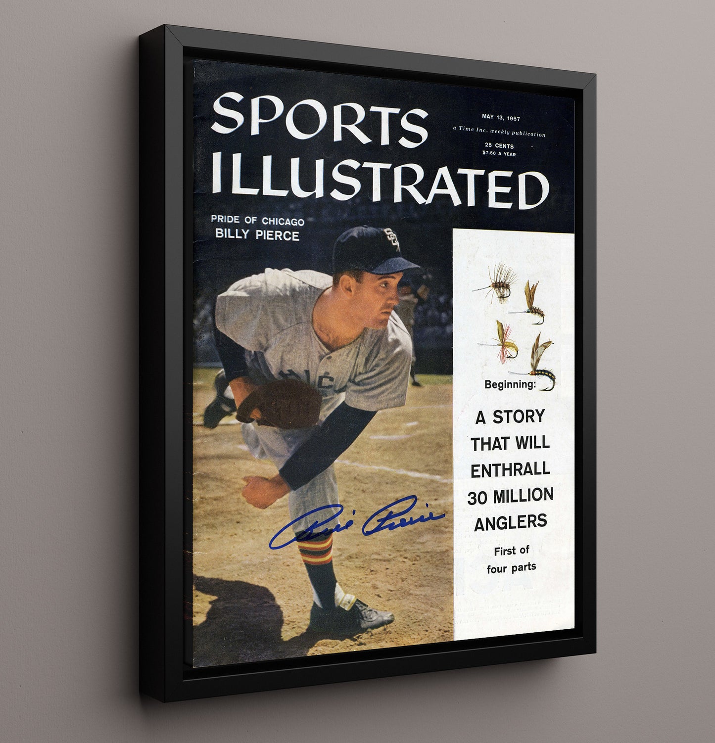 Billy Pierce - Pitching Motion SI Cover 8x10 Framed Canvas baseball wall art