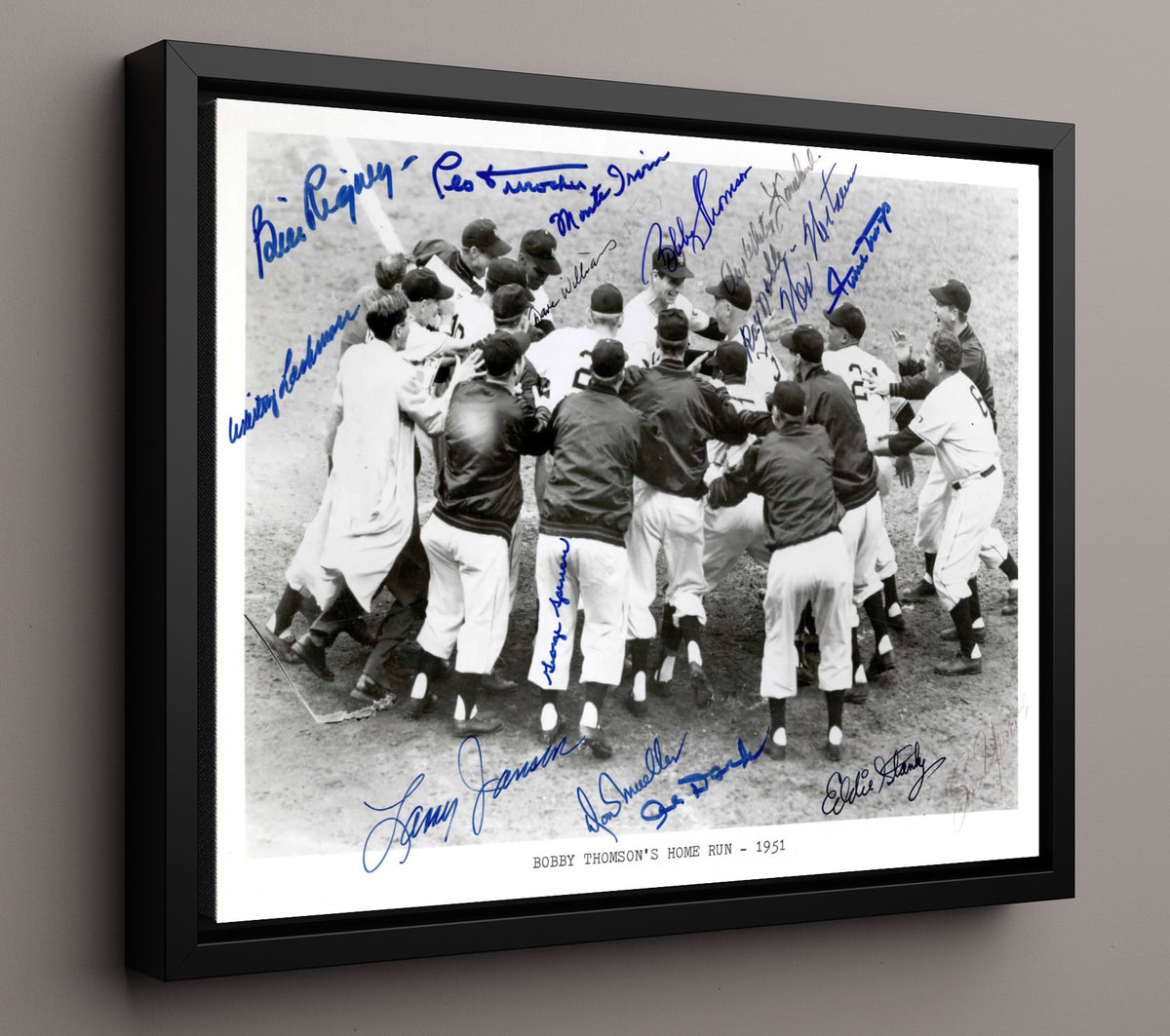 Bobby Thompson - Shot Heard Round the World 8x10 Framed Canvas baseball wall art