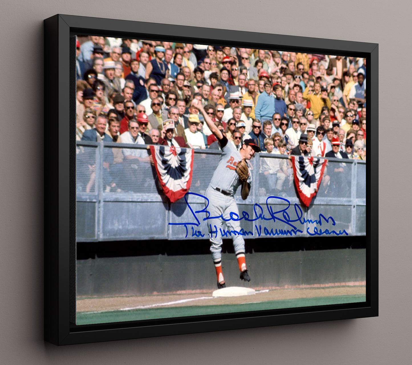 Brooks Robinson - Human Vacuum Cleaner 8x10 Framed Canvas baseball wall art