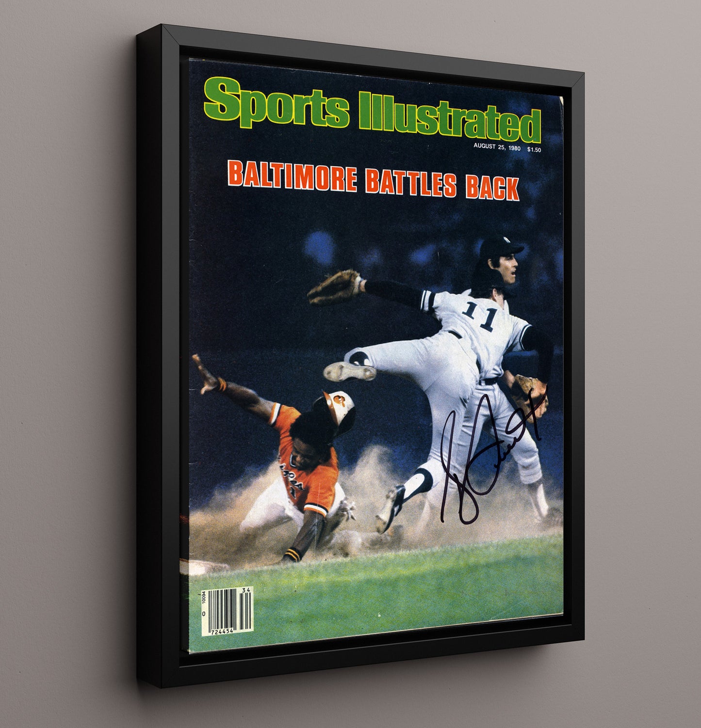 Bucky Dent - 1980 SI Cover Baltimore Battles Back 8x10 Framed Canvas baseball wall art