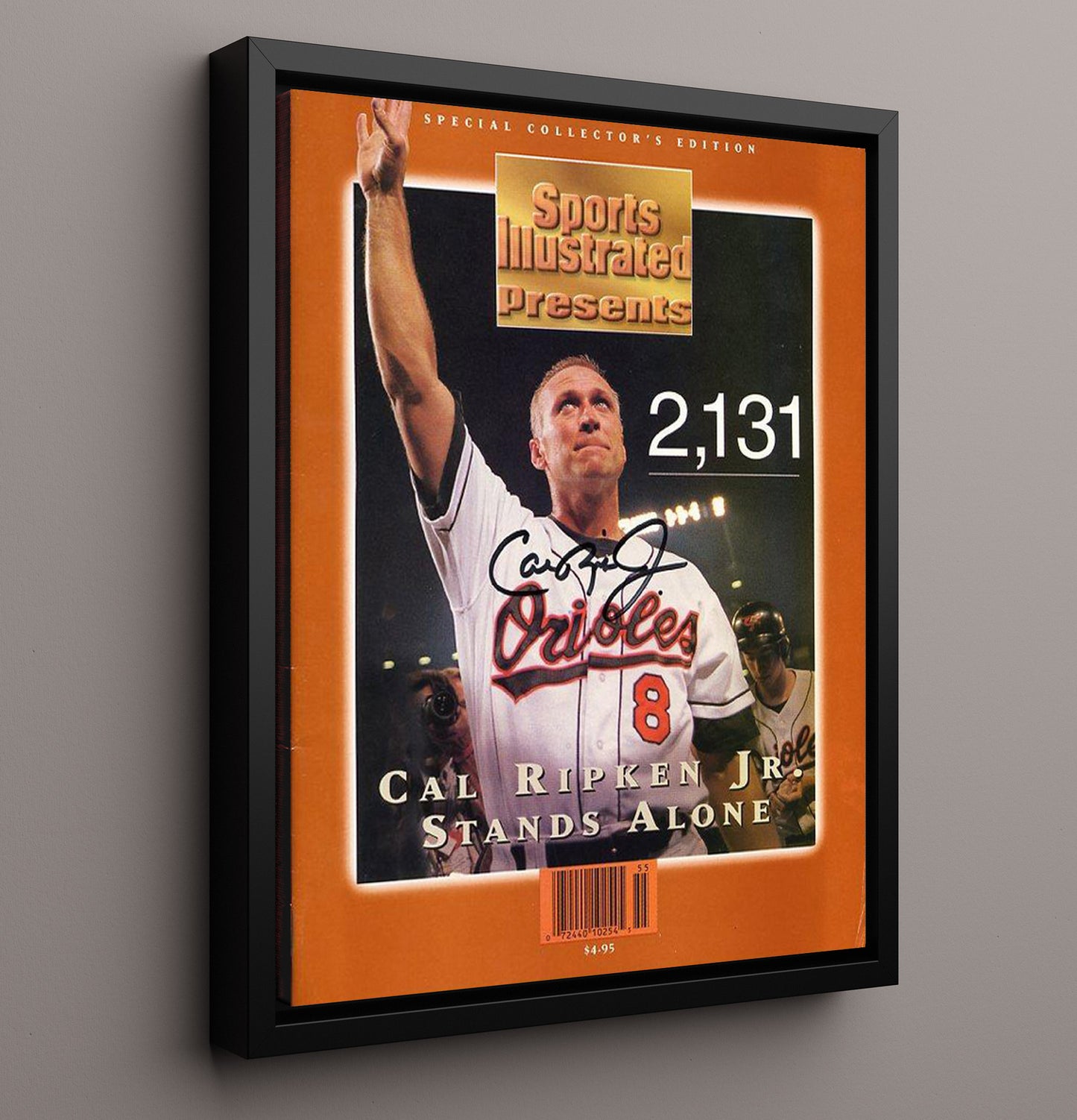 Cal Ripken Jr. - 2131 Consecutive Games Sports Illustrated Presents Cover 8x10 Framed Canvas baseball wall art