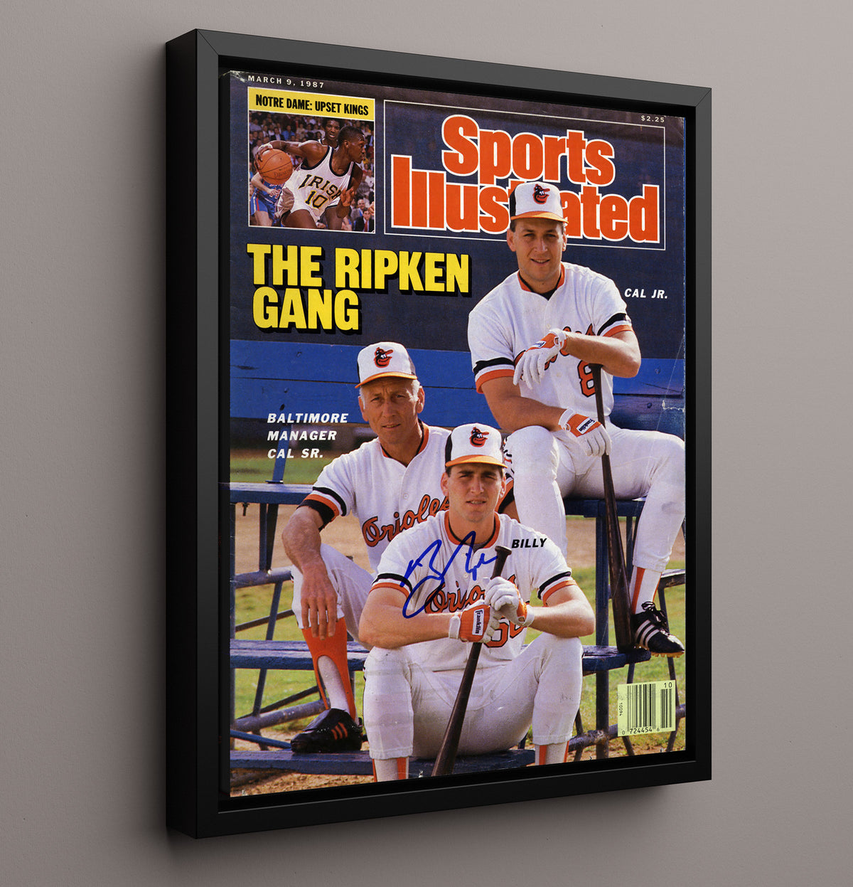 Cal Ripken Jr - SI Ripken family cover 1987 8x10 Framed Canvas baseball wall art