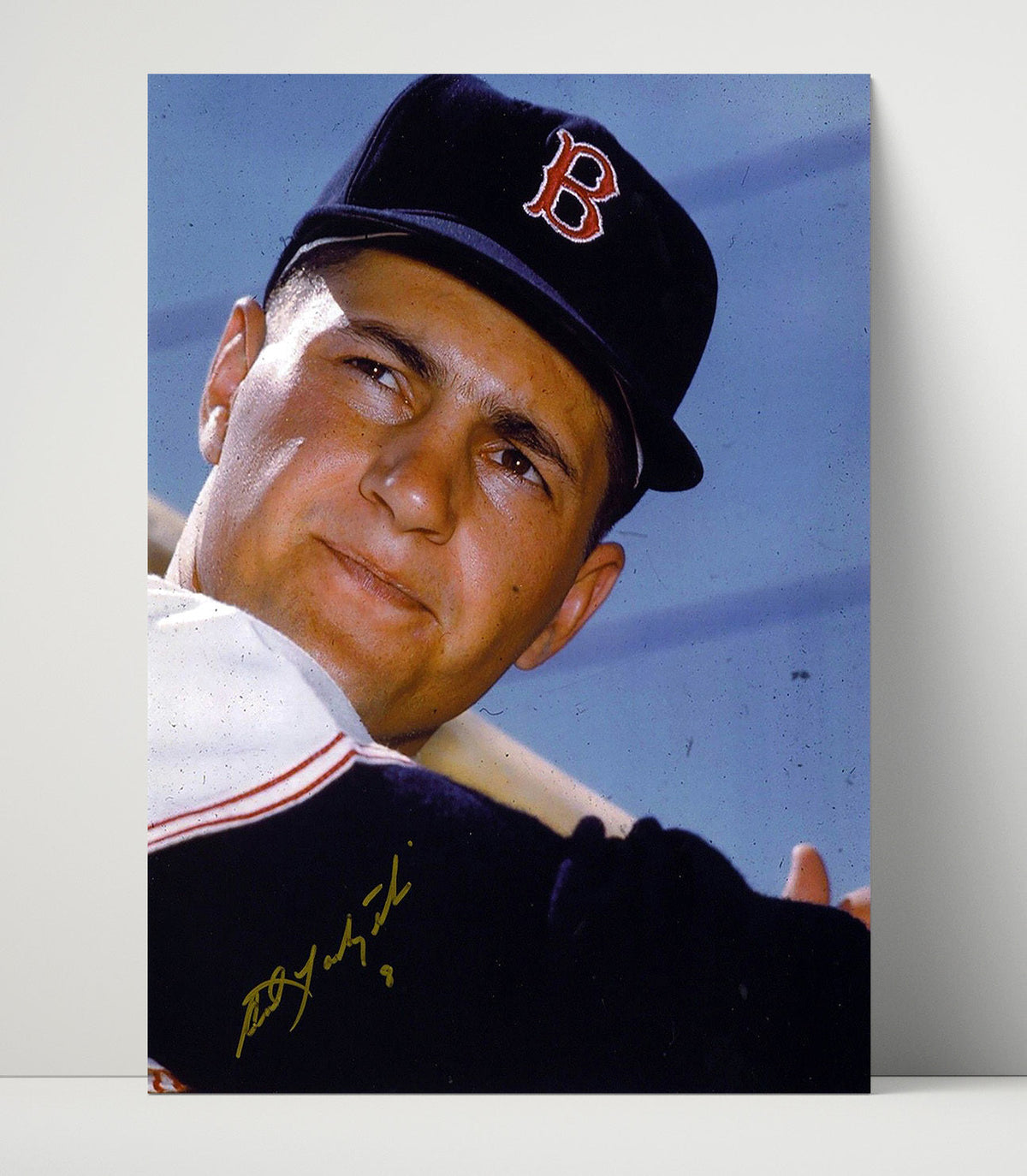 Carl Yastrzemski – Batting with Red Sox Cap unframed baseball poster print