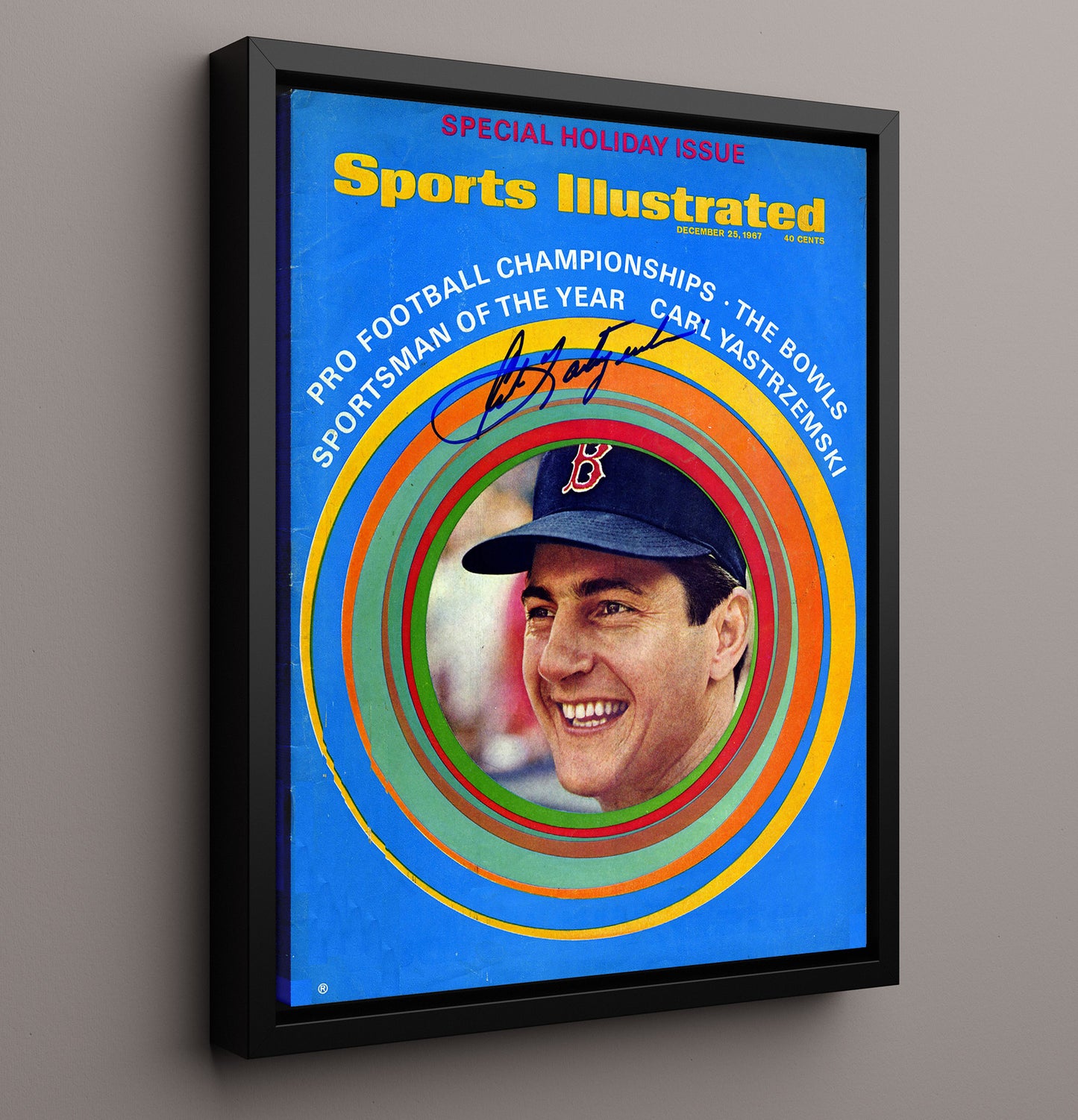 Carl Yastrzemski - Sportsman of the Year SI Cover 8x10 Framed Canvas baseball wall art