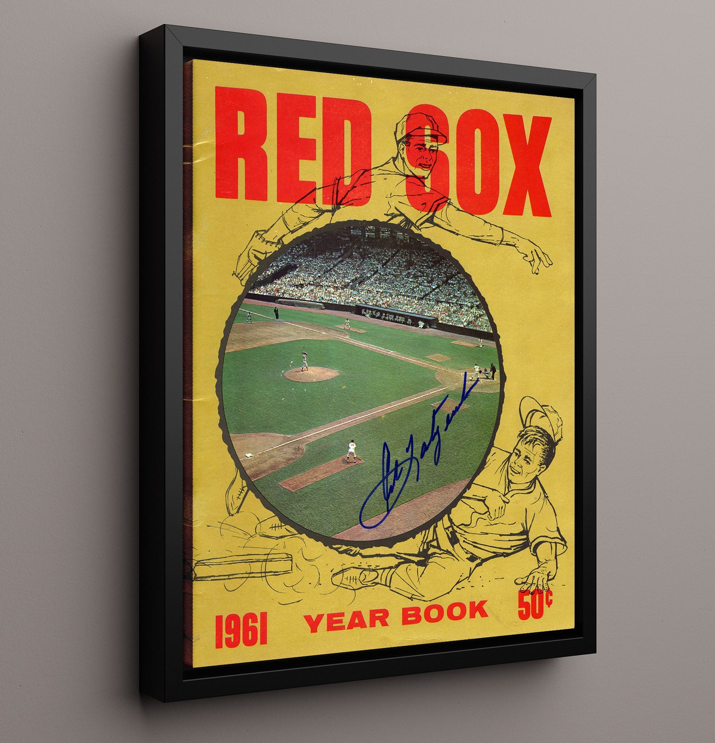 Carl Yastrzemski - Yearbook Program Cover SI 8x10 Framed Canvas baseball wall art