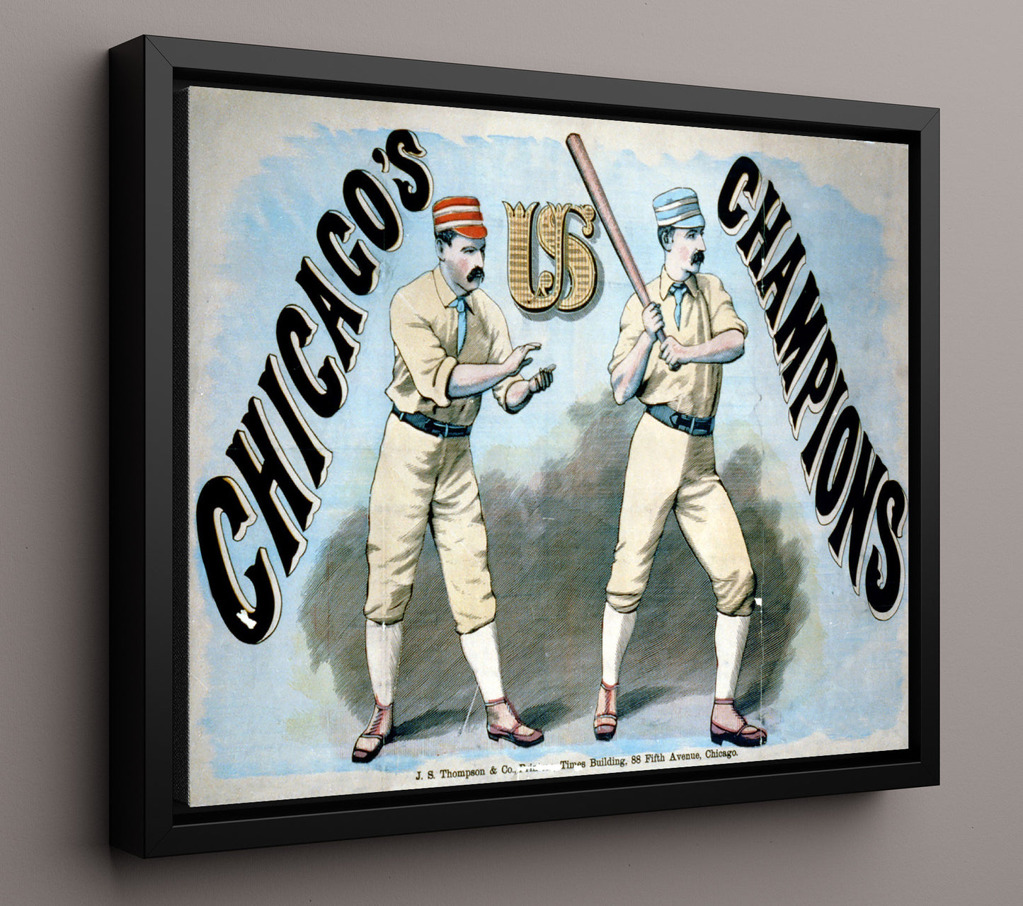 Chicago Champions - Historic Team Celebration 8x10 Framed Canvas baseball wall art
