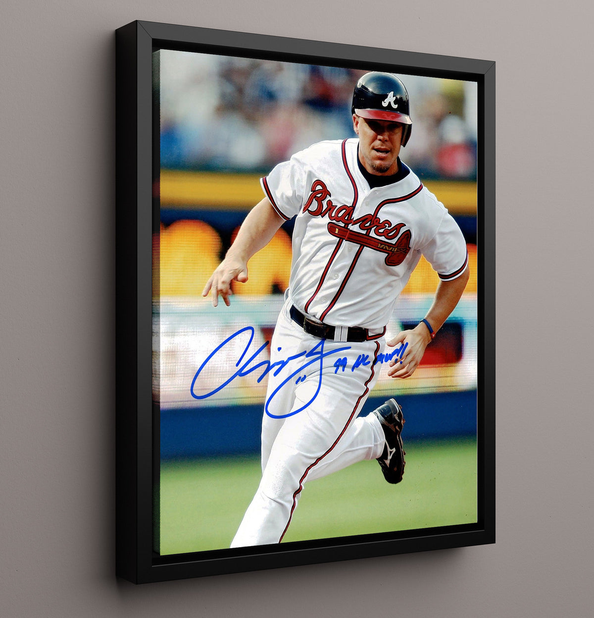 Chipper Jones - Atlanta baseball MVP third baseman 8x10 Framed Canvas baseball wall art