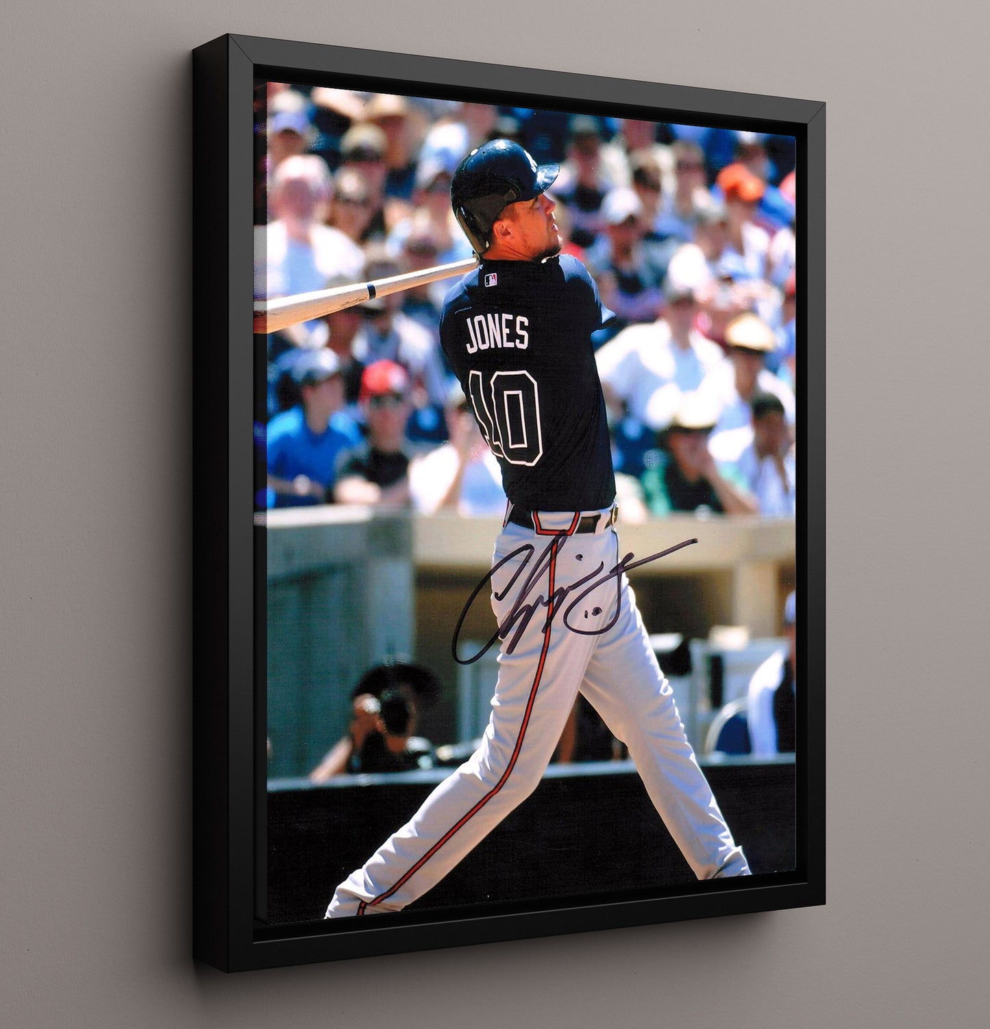 Chipper Jones - Atlanta baseball franchise cornerstone 8x10 Framed Canvas baseball wall art
