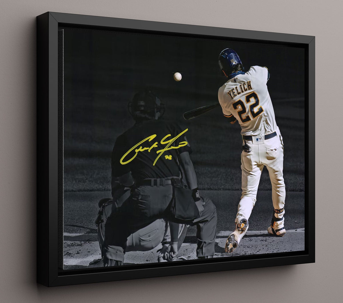 Christian Yelich - Brew Crew Swing 8x10 Canvas baseball wall art