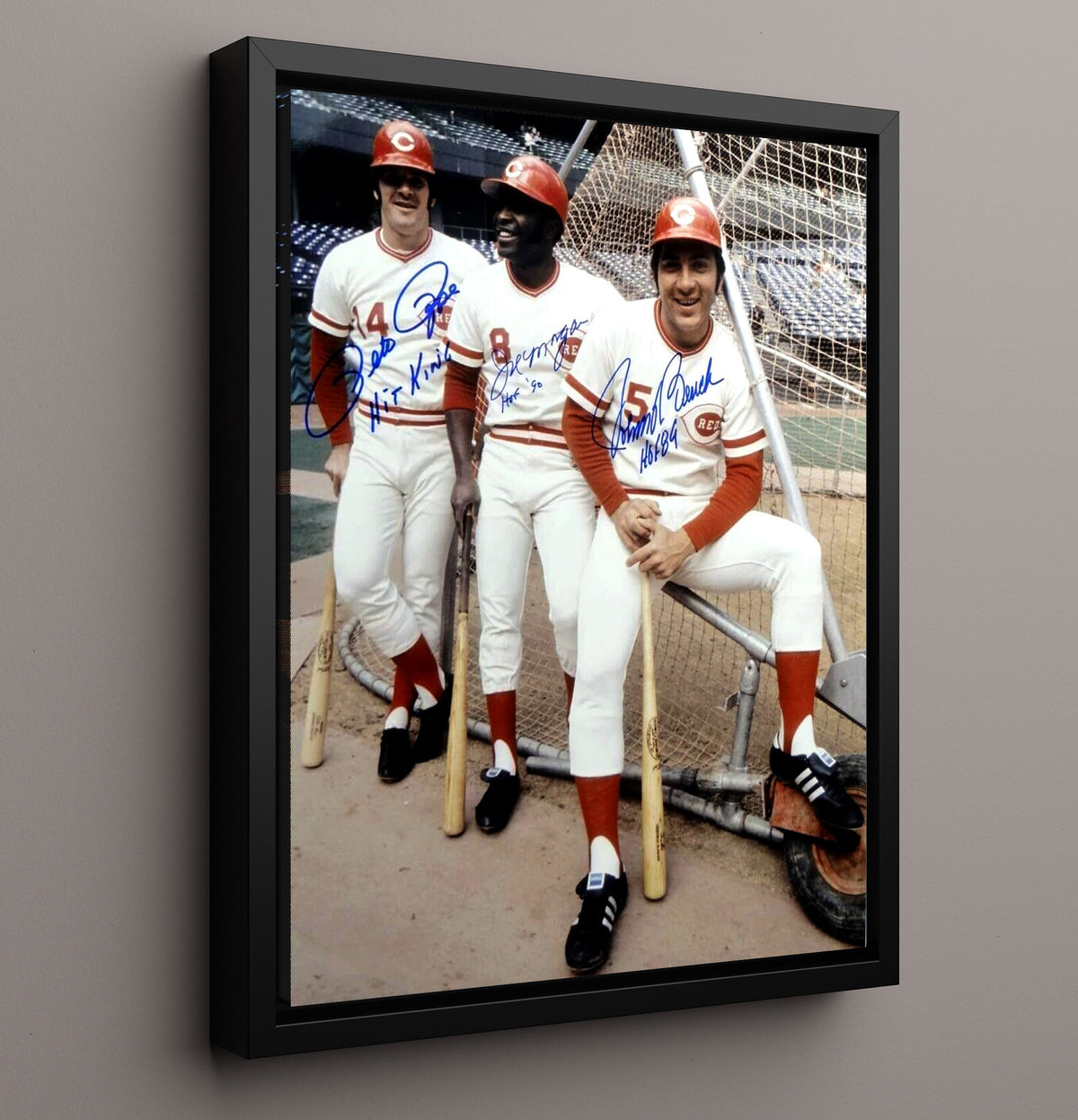 Cincinnati Legends Big Red Machine Trio 8x10 Framed Canvas baseball wall art