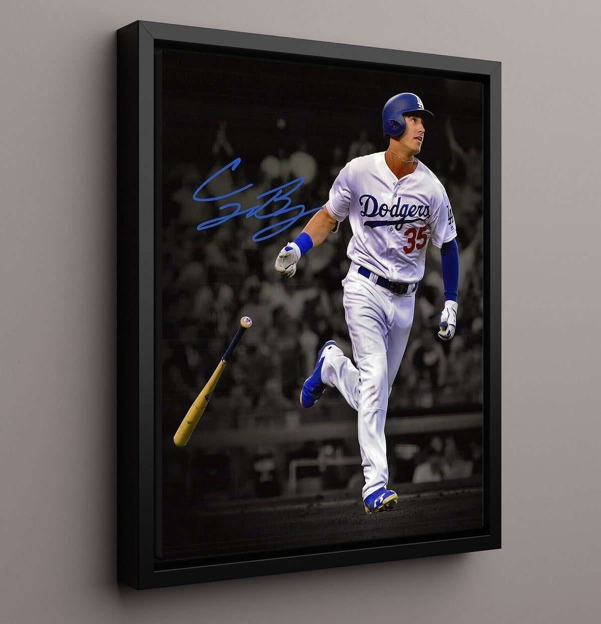 Cody Bellinger - Los Angeles baseball MVP outfielder 8x10 Framed Canvas baseball wall art