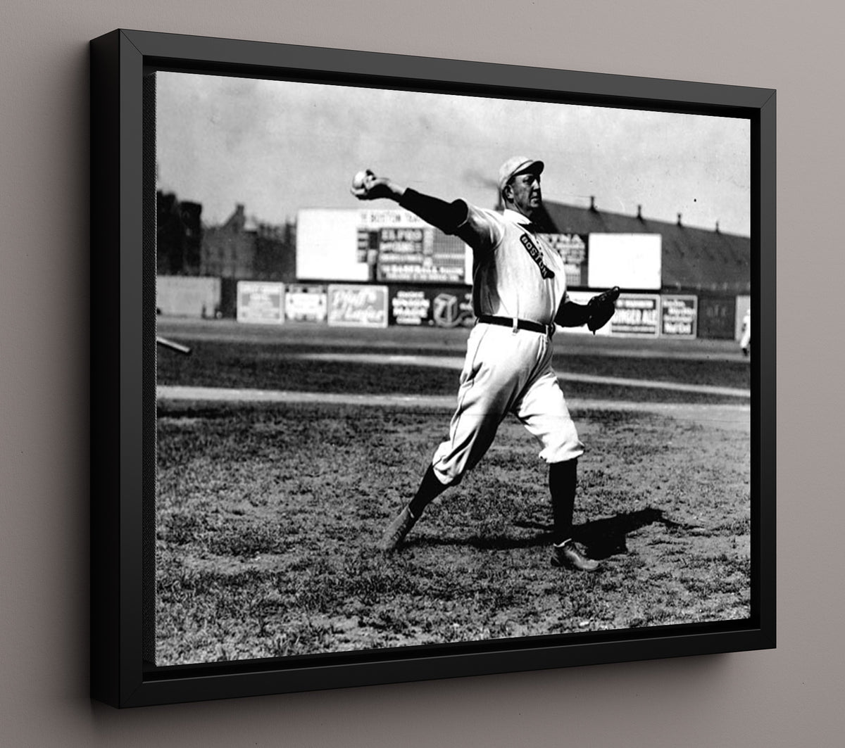 Cy Young - Vintage Pitching 8x10 Framed Canvas baseball wall art