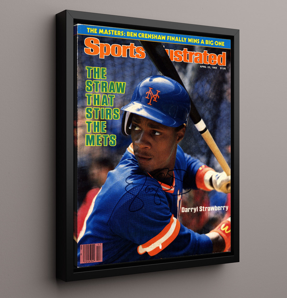 Darryl Strawberry - Batting Stance 1984 SI Cover 8x10 Framed Canvas baseball wall art
