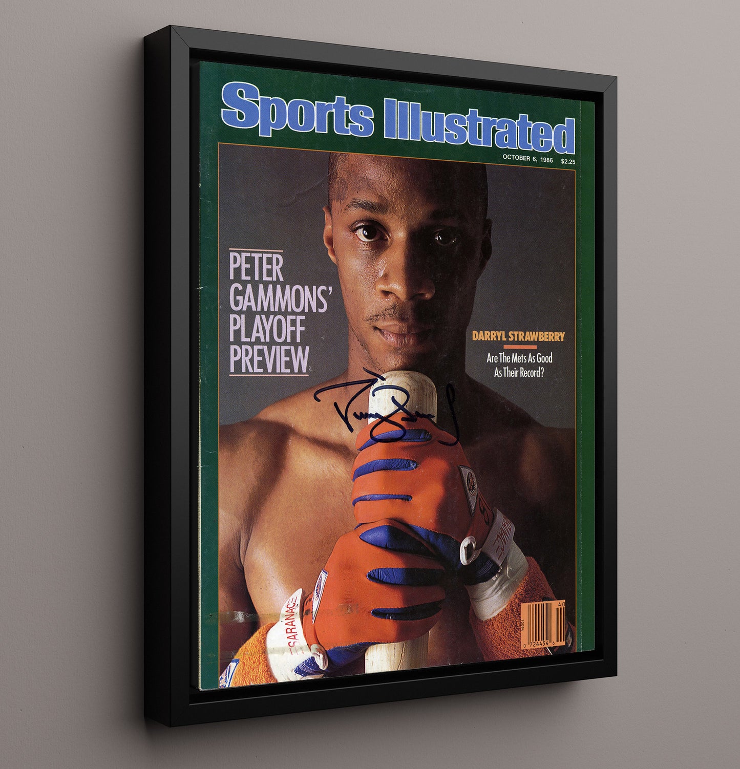 Darryl Strawberry - New York Baseball 1986 SI Cover 8x10 Framed Canvas baseball wall art