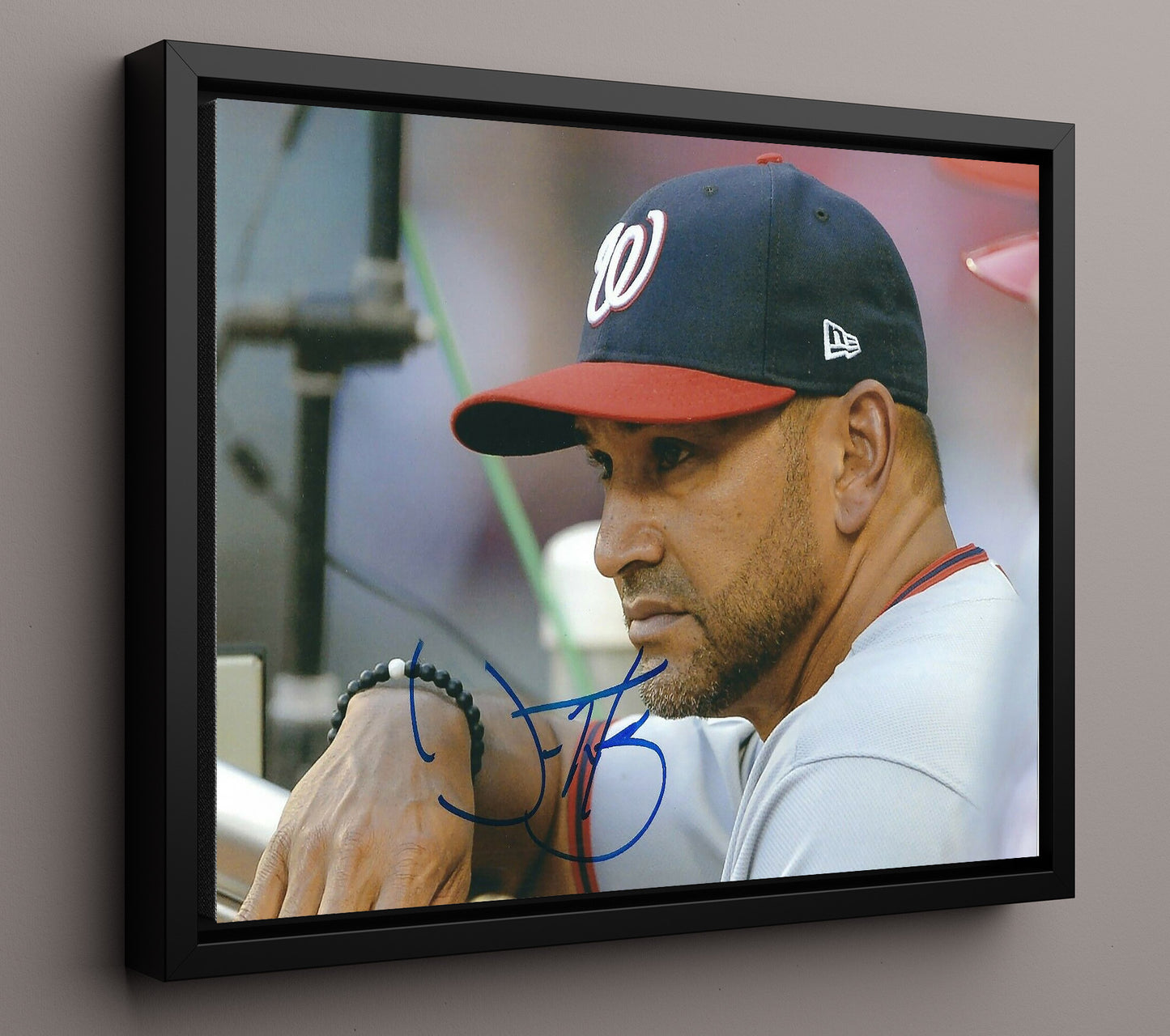 Dave Martinez - Dugout 8x10 Framed Canvas baseball wall art