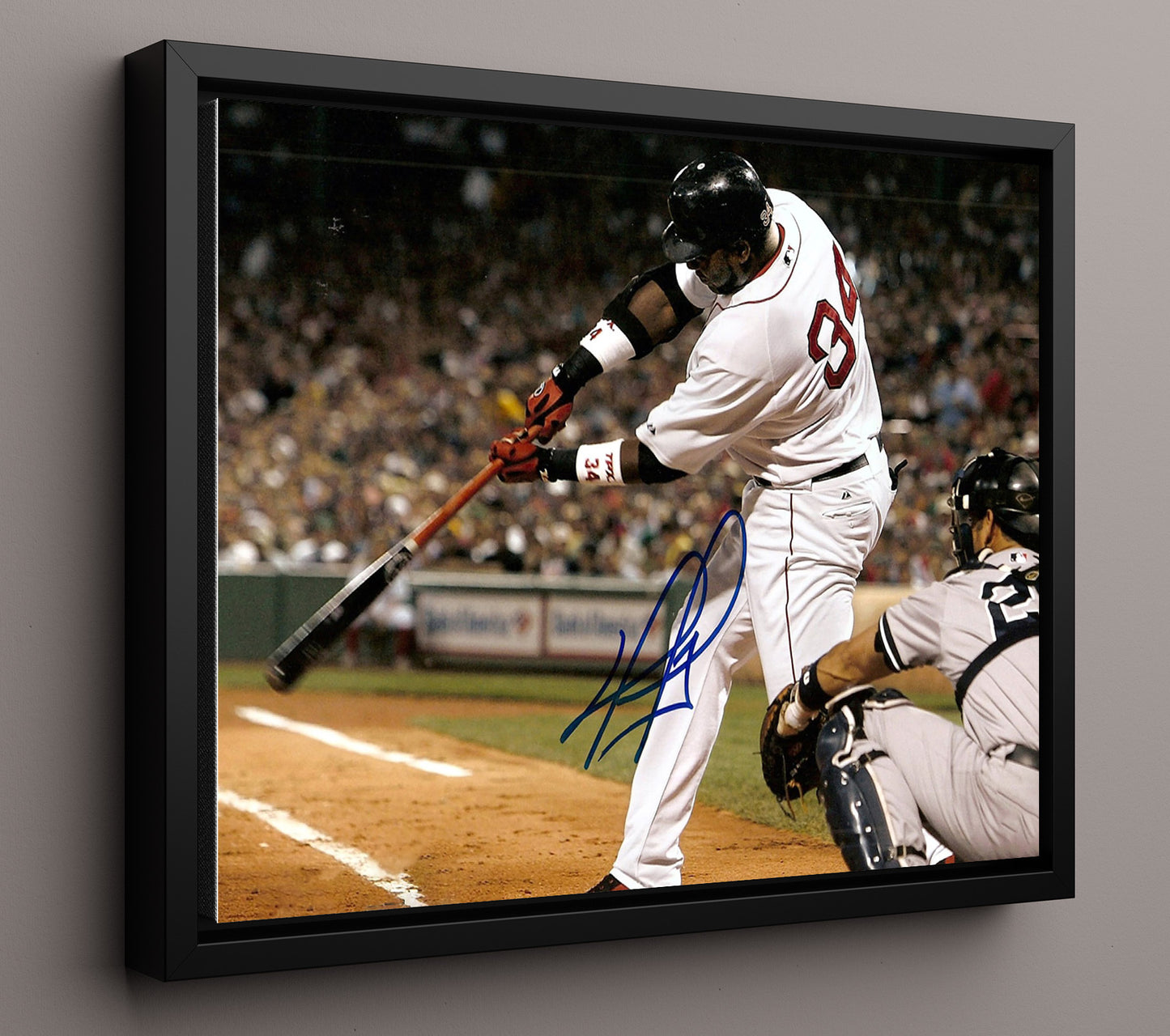 David Ortiz - Signature Swing close-up 8x10 Framed Canvas baseball wall art
