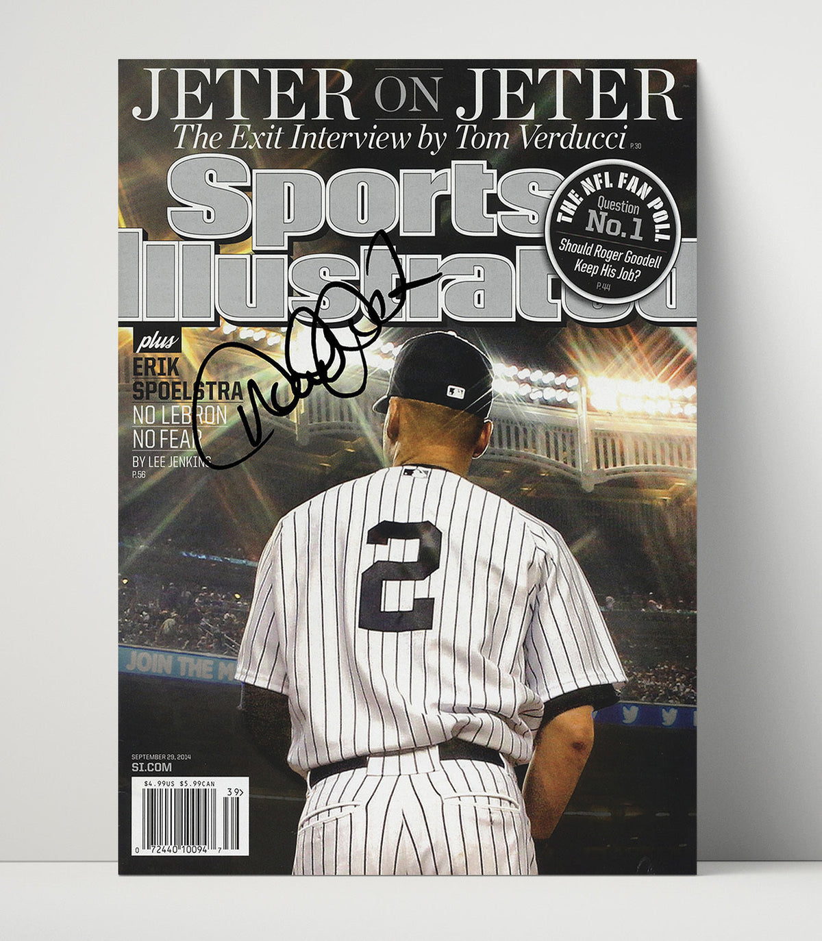 Derek Jeter – Exit Interview 2014 SI unframed baseball poster print