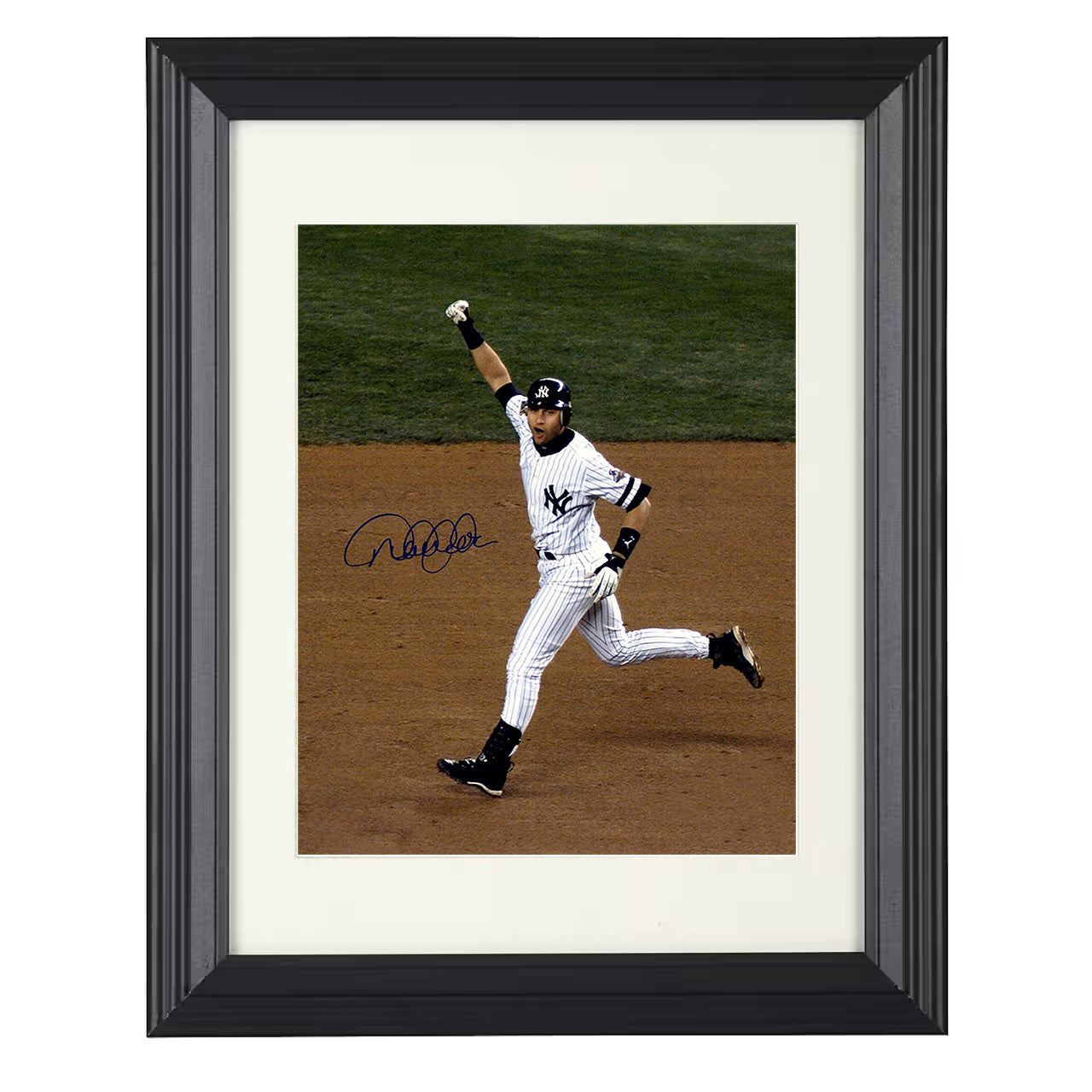 Derek Jeter - New York Baseball 2001 Series Moment 8x10 black beveled framed baseball wall art