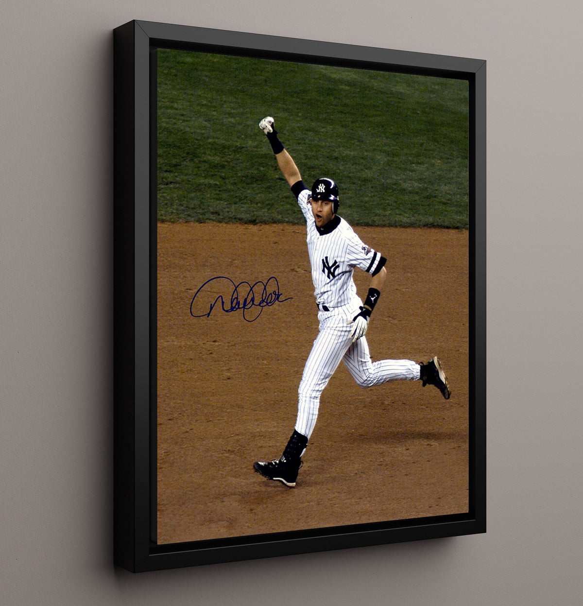 Derek Jeter - New York Baseball 2001 Series Moment 8x10 Framed Canvas baseball wall art