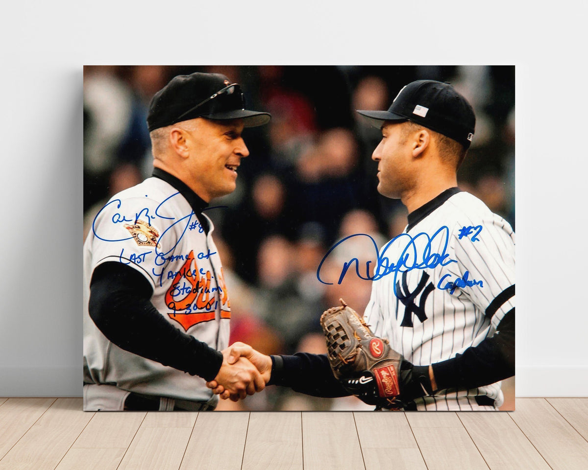 Derek Jeter and Cal Ripken Jr – Farewell Handshake unframed baseball poster print