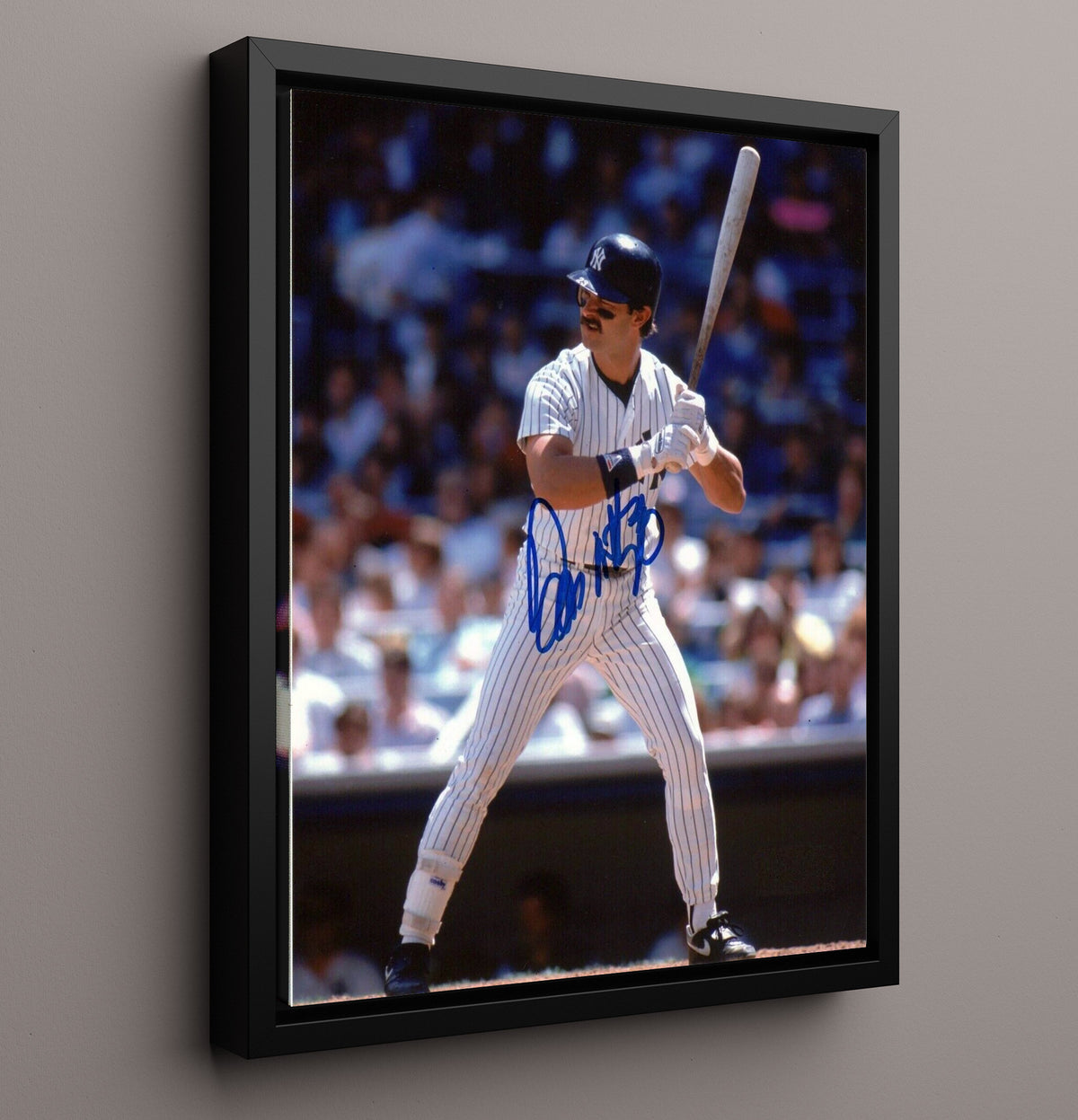 Don Mattingly - At the Plate 8x10 Framed Canvas baseball wall art