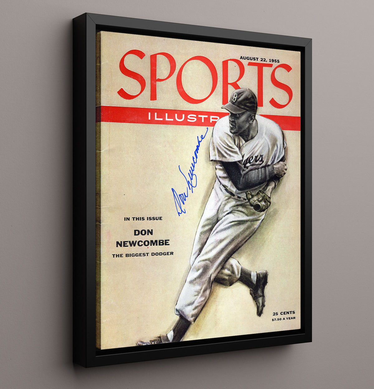 Don Newcombe - 1955 SI Cover 8x10 Framed Canvas baseball wall art