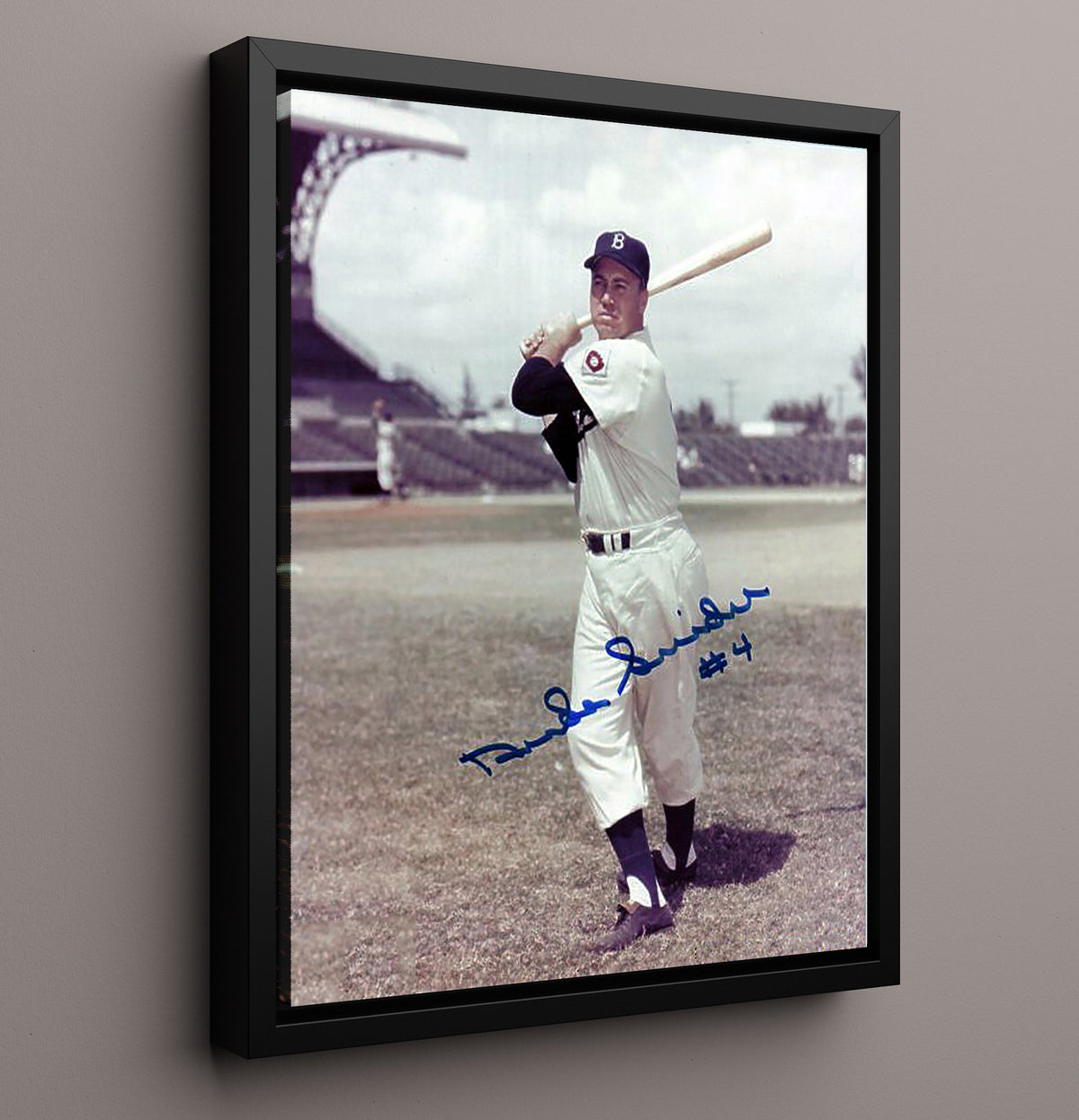 Duke Snider - Swing Pose Number 4 8x10 Framed Canvas baseball wall art