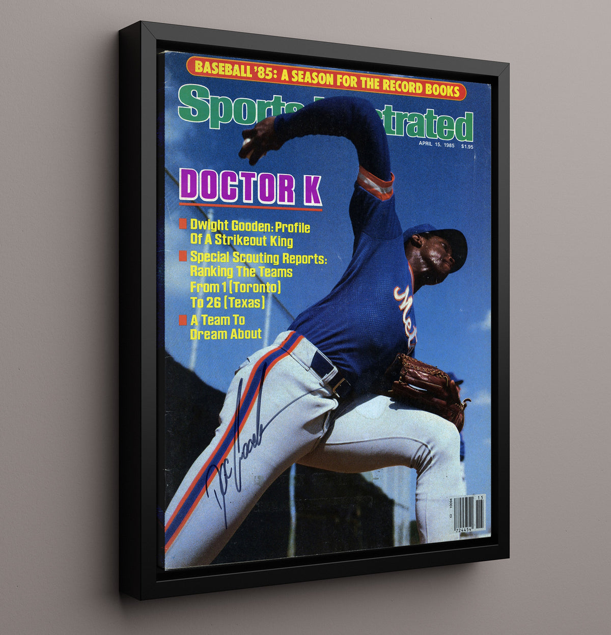 Dwight Gooden - 1985 SI Cover Doctor K 8x10 Framed Canvas baseball wall art