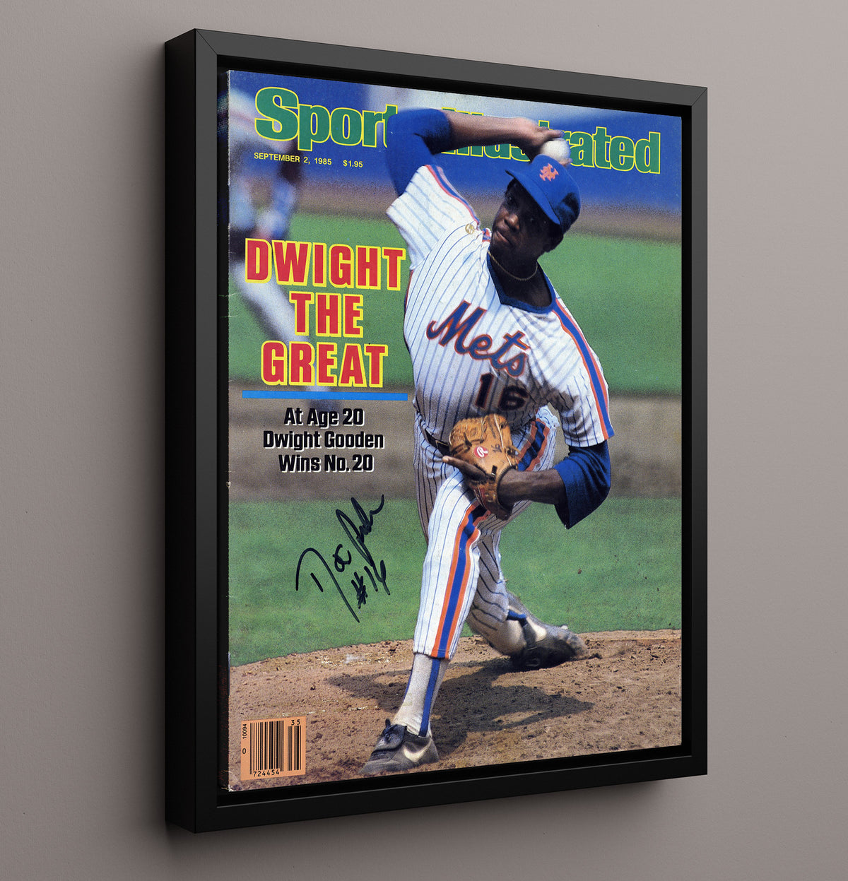 Dwight Gooden - Young Ace Power Pitching SI Cover 1985 8x10 Framed Canvas baseball wall art
