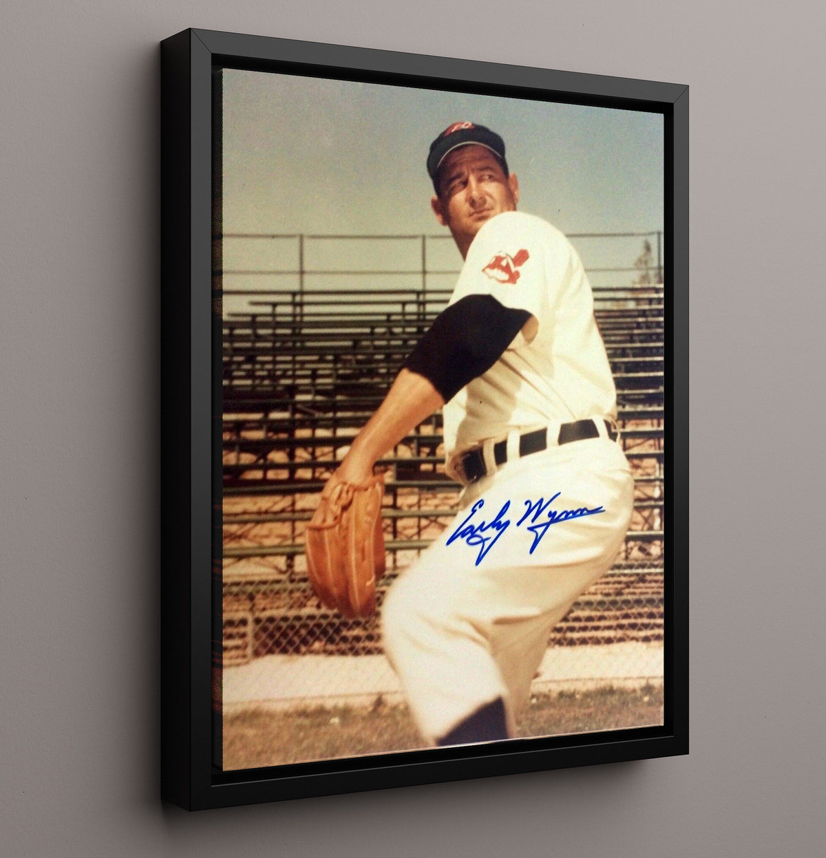 Early Wynn - Cleveland baseball Hall of Fame pitcher 8x10 Framed Canvas baseball wall art