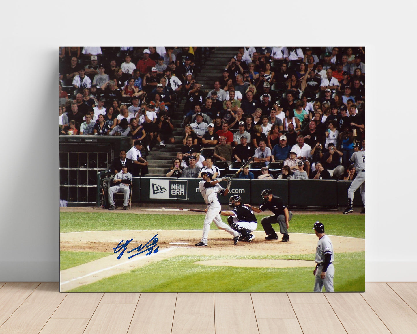 Eduardo Nunez - At Bat Home Plate View Baseball Wall Art 16x20 Unframed Print wall art print – Baseball Wall Art decor