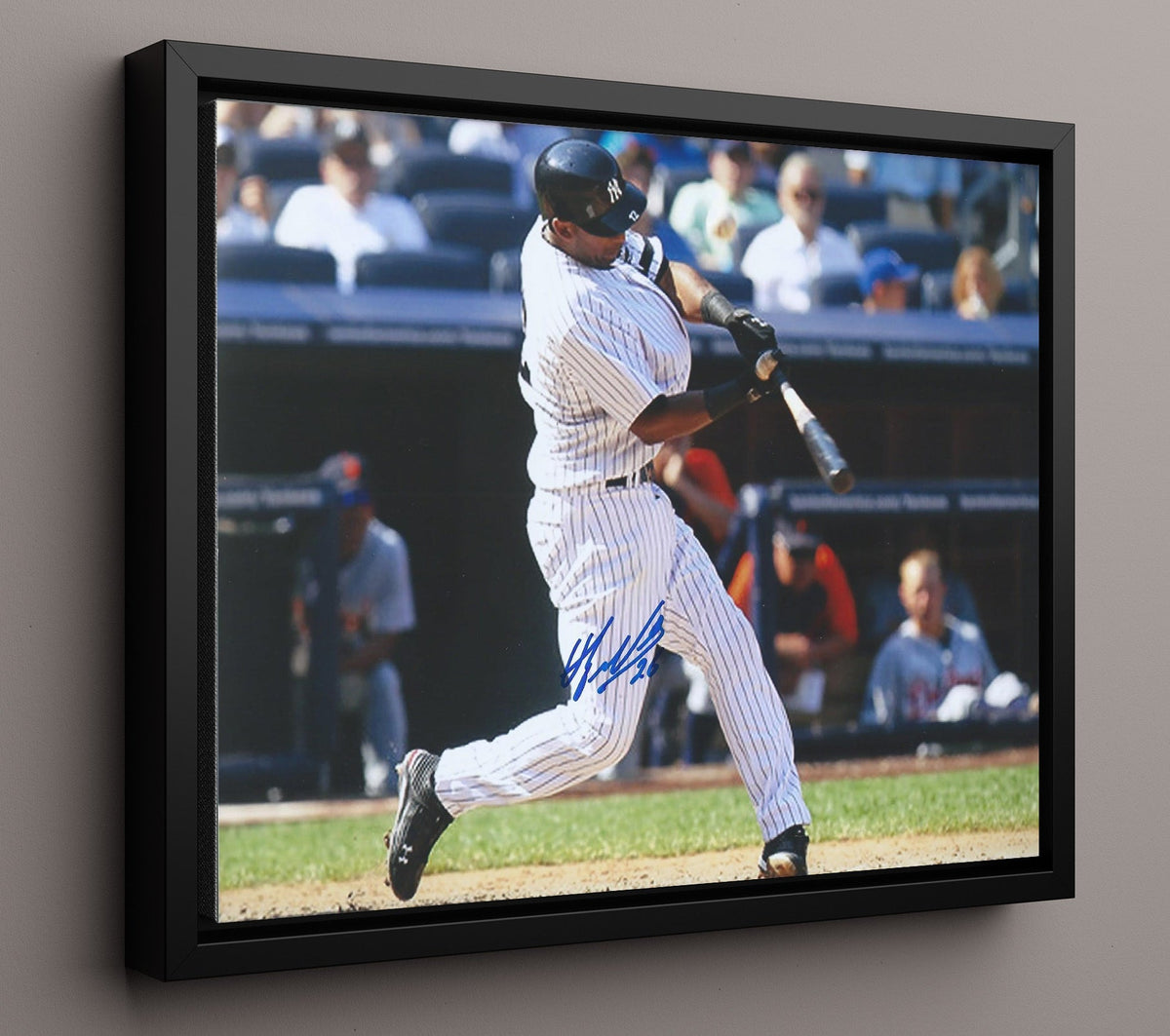 Eduardo Nunez - Full Swing Follow Through 8x10 Canvas baseball wall art