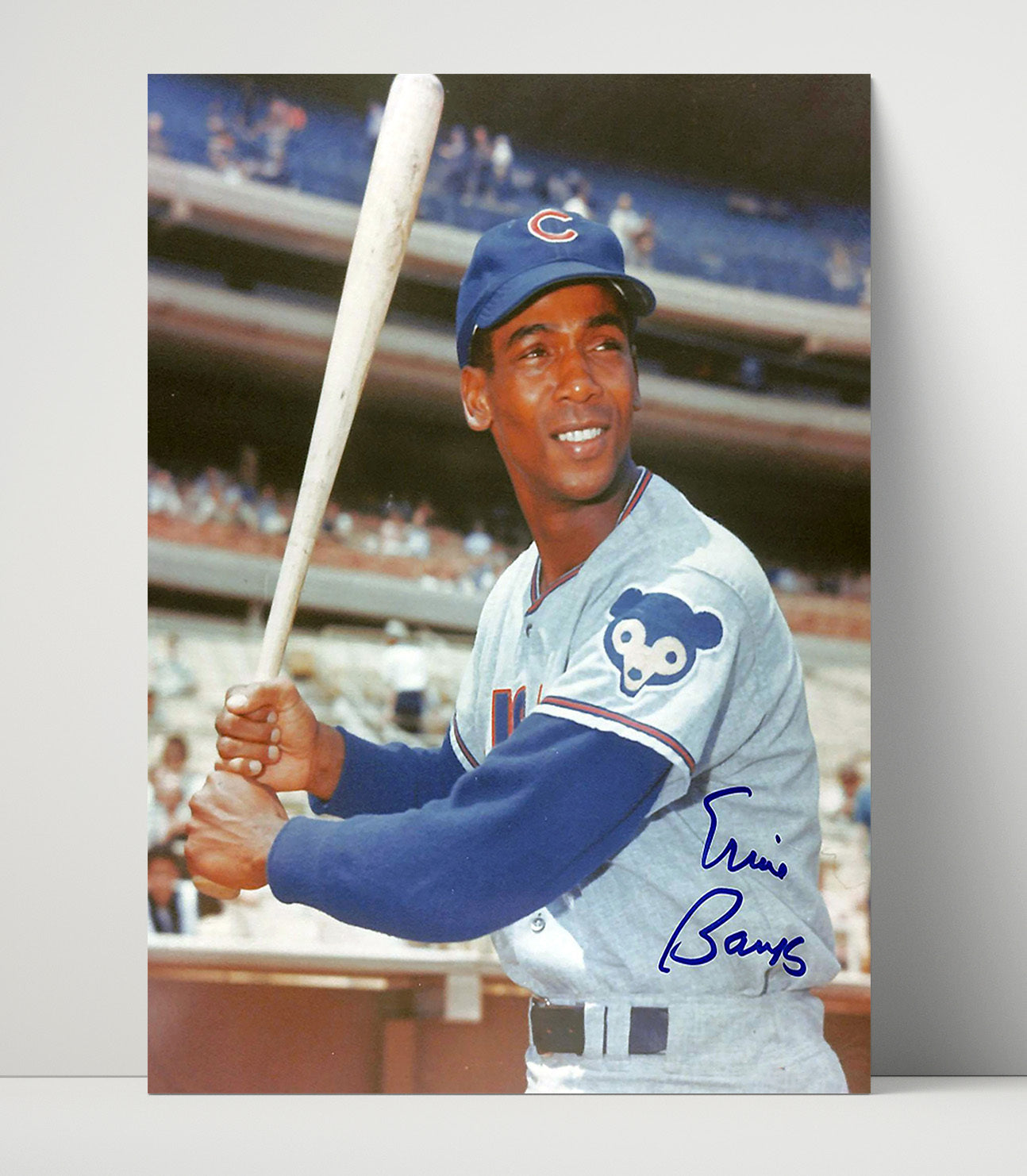 Ernie Banks - Chicago baseball Hall of Fame shortstop Wall Art 16x20 Unframed Print wall art print – Baseball Wall Art decor