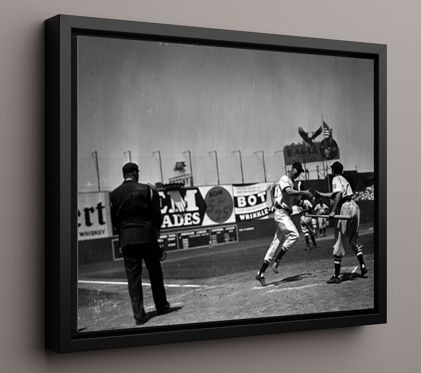Fenway Park - Classic Grandstand Scene 8x10 Framed Canvas baseball wall art