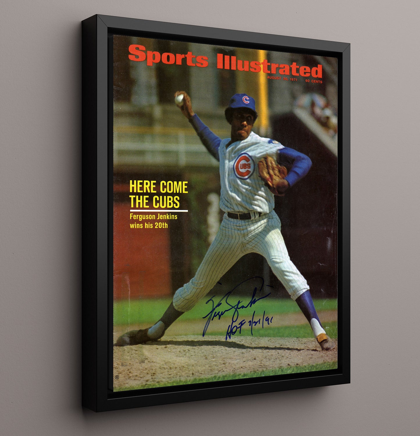 Fergie Jenkins - Pitching Motion SI Cover 8x10 Framed Canvas baseball wall art
