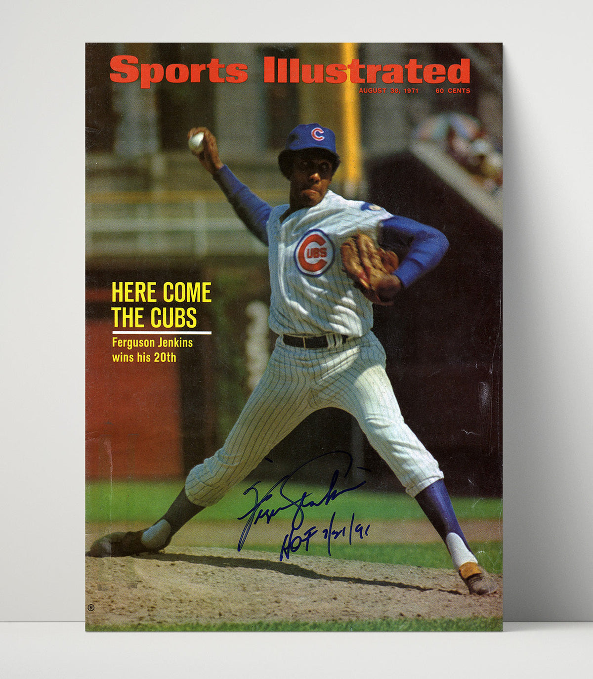 Fergie Jenkins – Here Come the Cubs – 08/30/1971 SI unframed baseball poster print