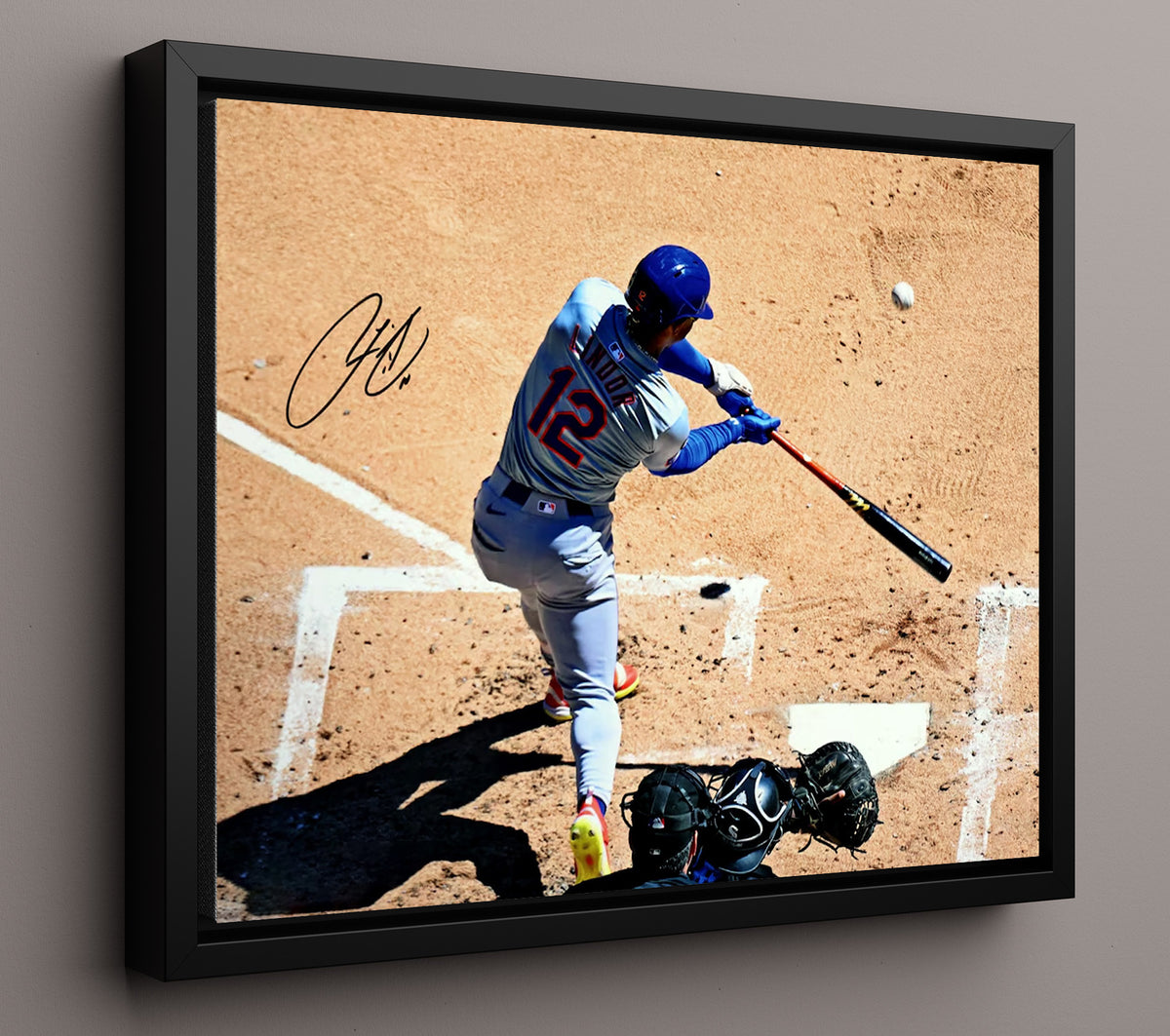 Francisco Lindor - Big Swing Power 8x10 Framed Canvas baseball wall art
