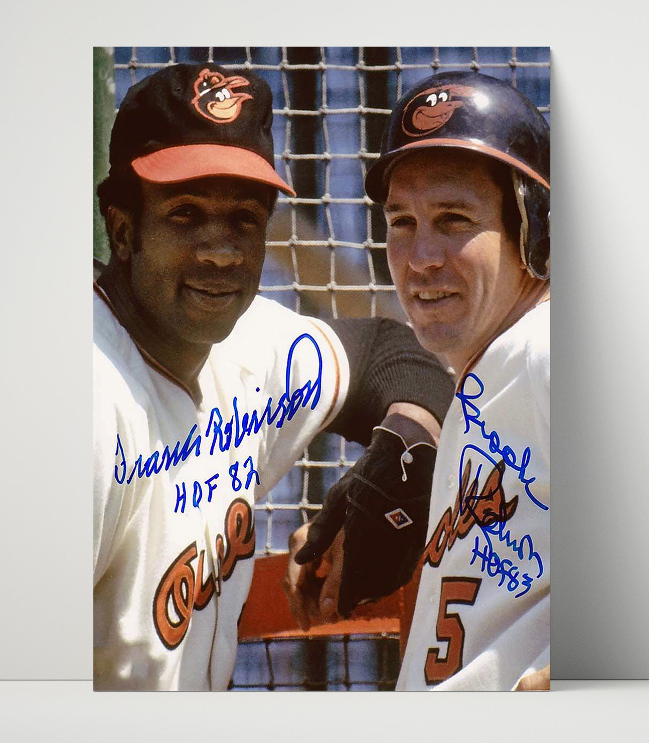 Frank Robinson and Brooks Robinson - Baltimore baseball Hall of Fame legends Wall Art 16x20 Unframed Print wall art print – Baseball Wall Art decor