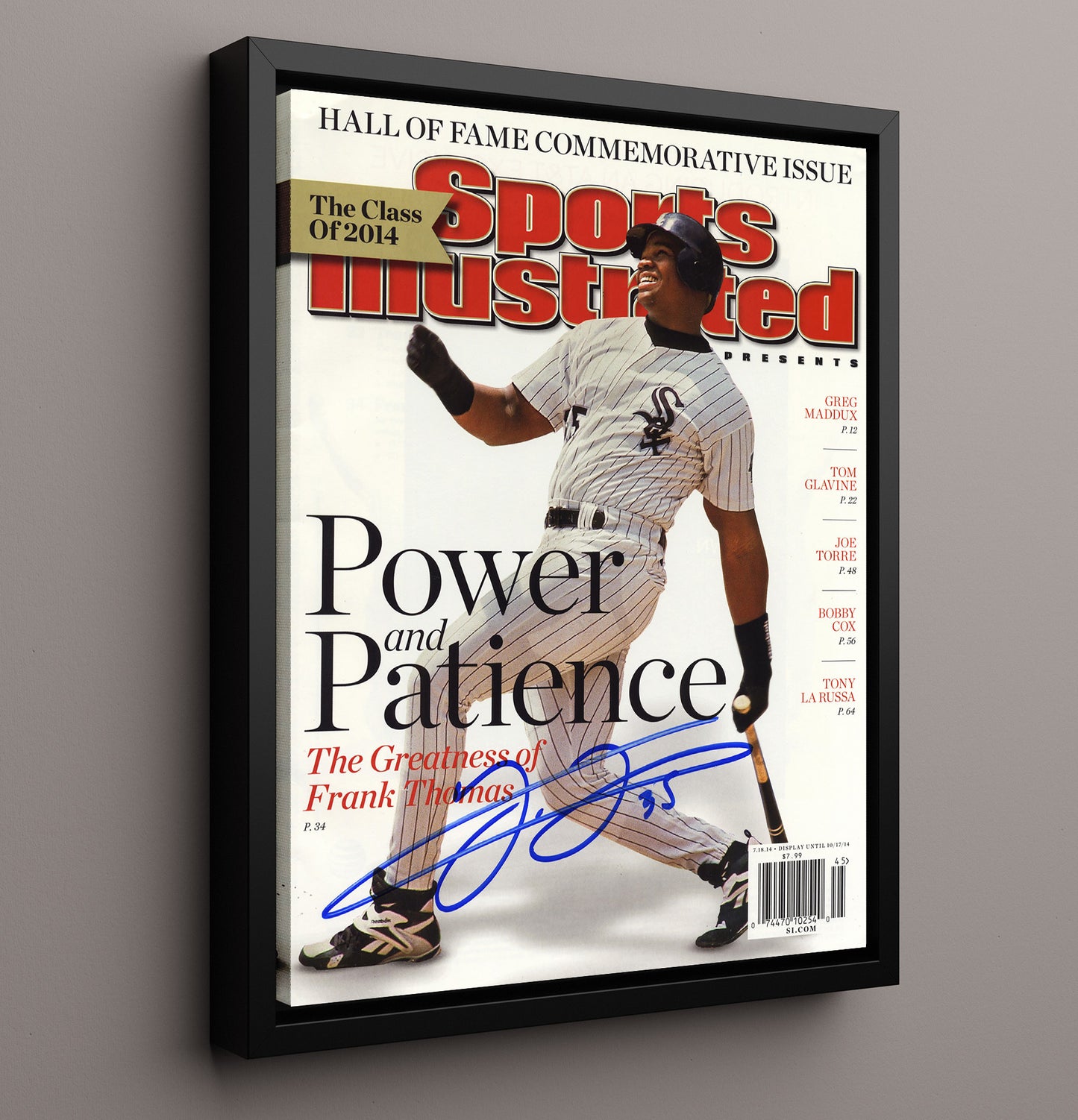 Frank Thomas - Hall of Fame Power and Patience feature SI Cover 2014 8x10 Framed Canvas baseball wall art