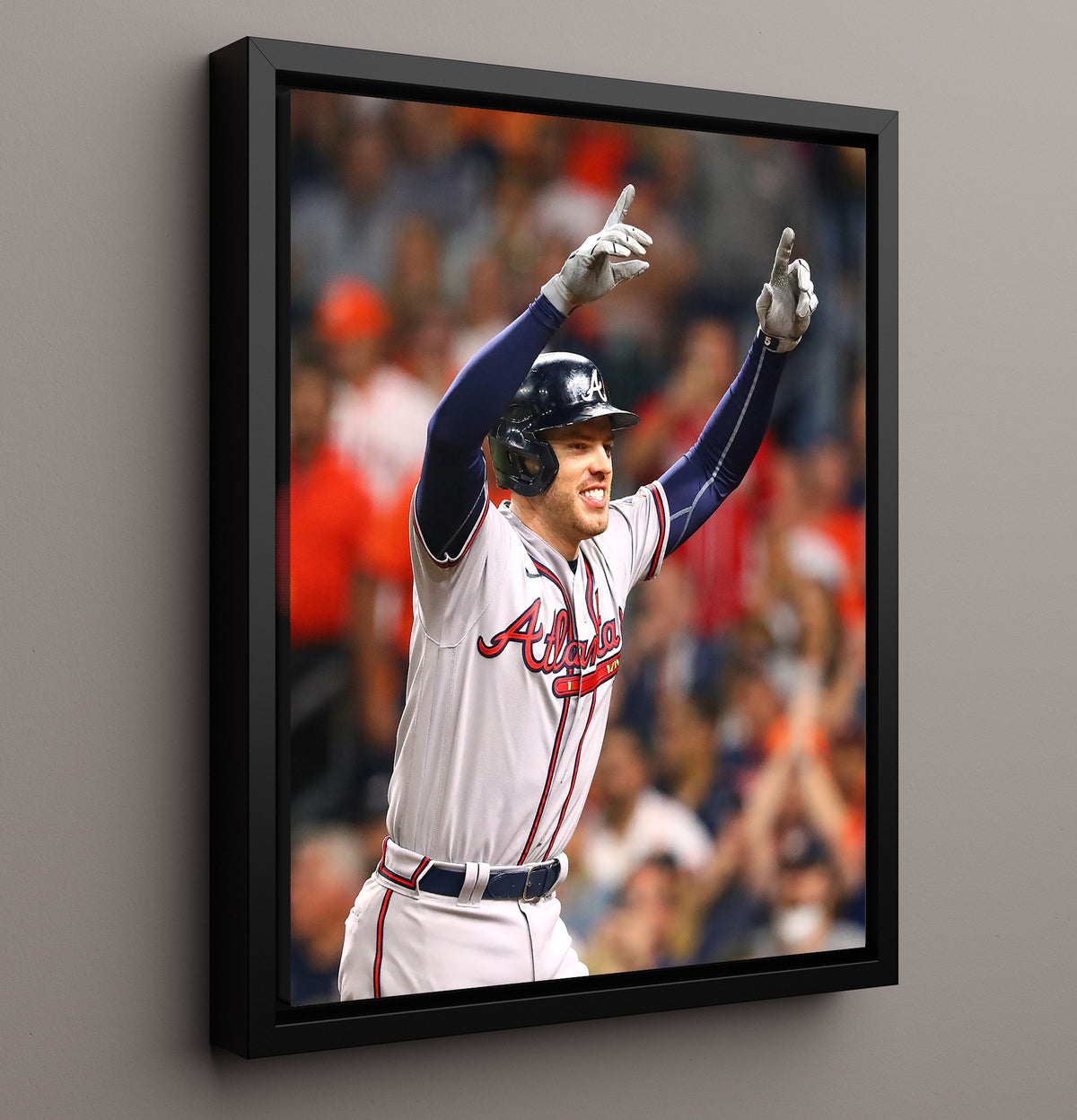 Freddie Freeman - Atlanta baseball championship moment 8x10 Framed Canvas baseball wall art