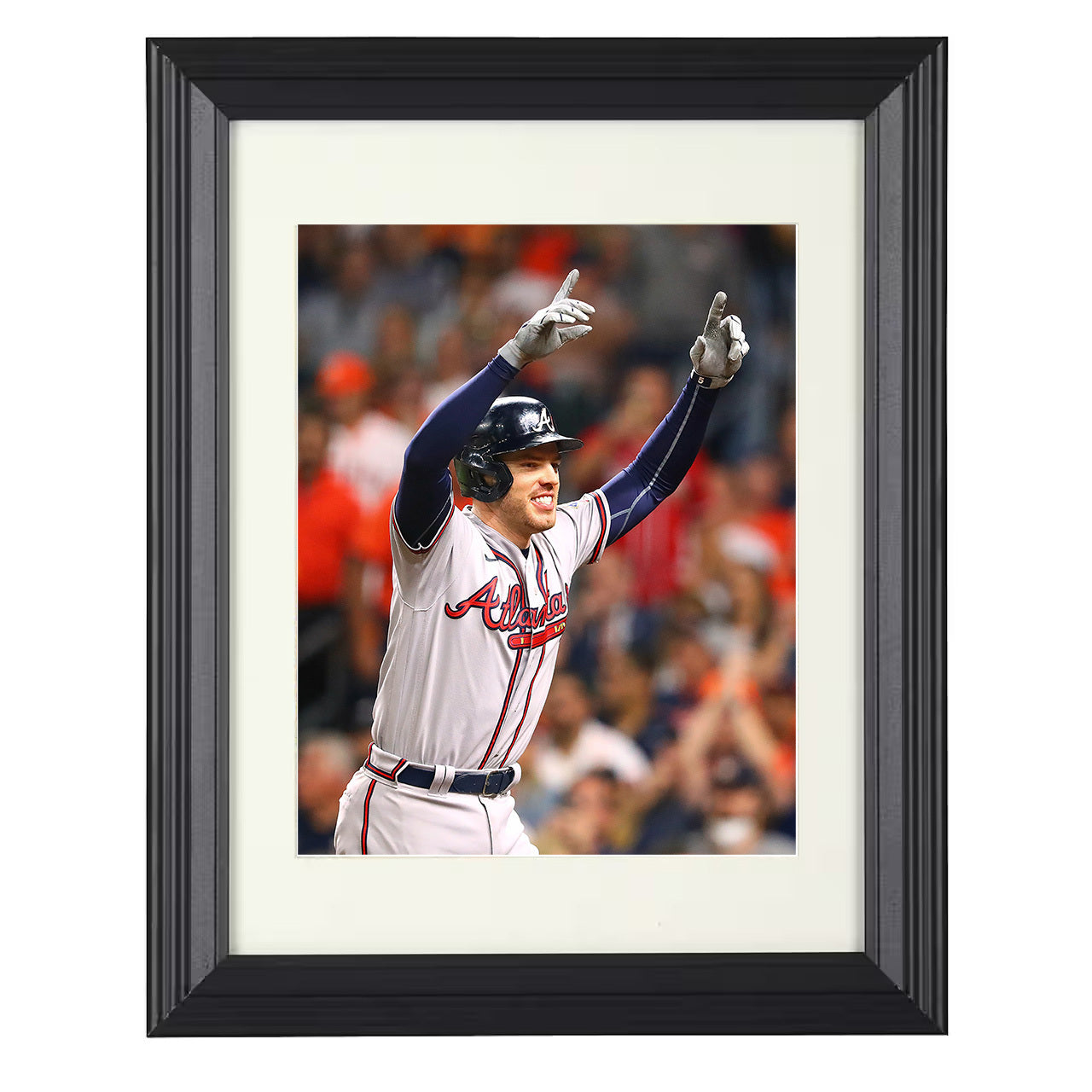 Freddie Freeman - Atlanta baseball championship moment 8x10 black beveled framed baseball wall art