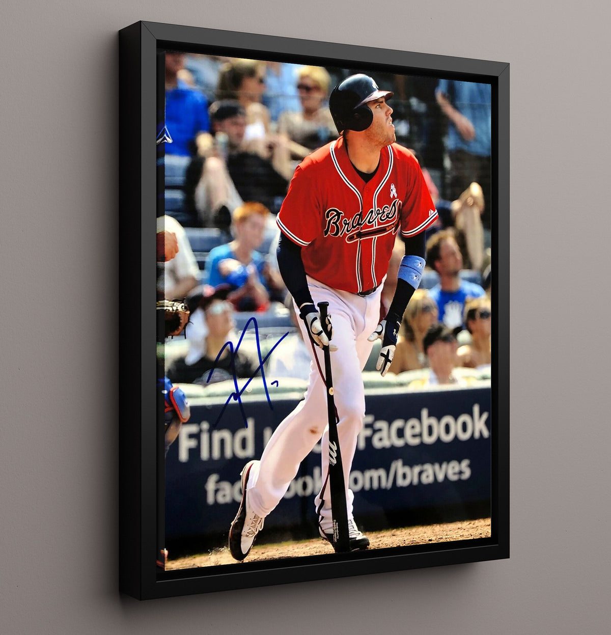 Freddie Freeman - Atlanta baseball franchise hitter 8x10 Framed Canvas baseball wall art