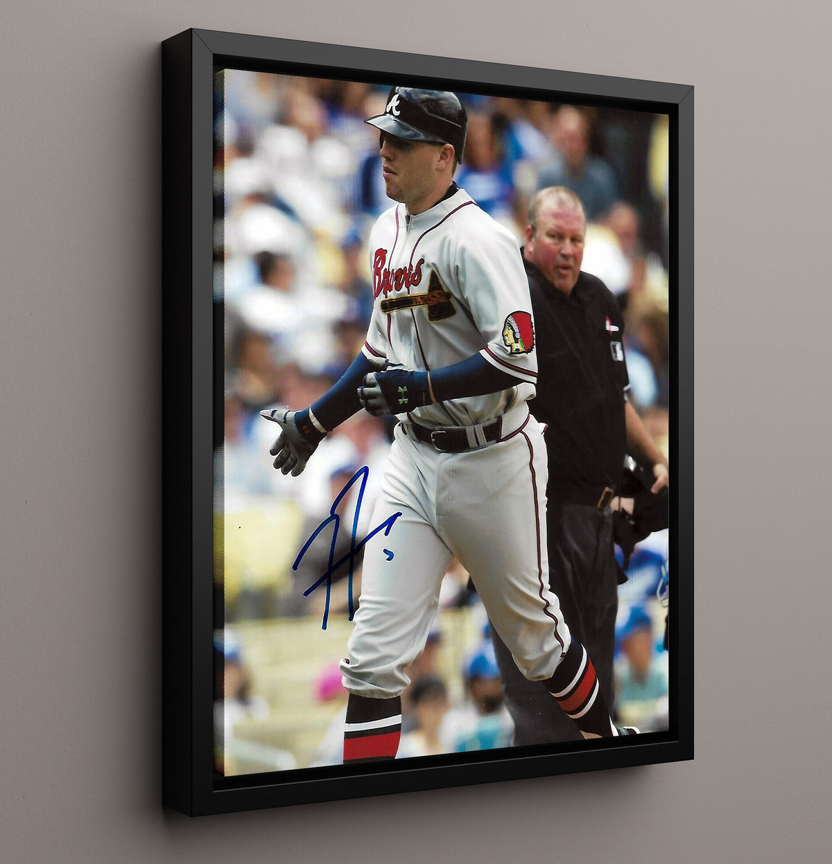 Freddie Freeman - Atlanta baseball homecoming run 8x10 Framed Canvas baseball wall art