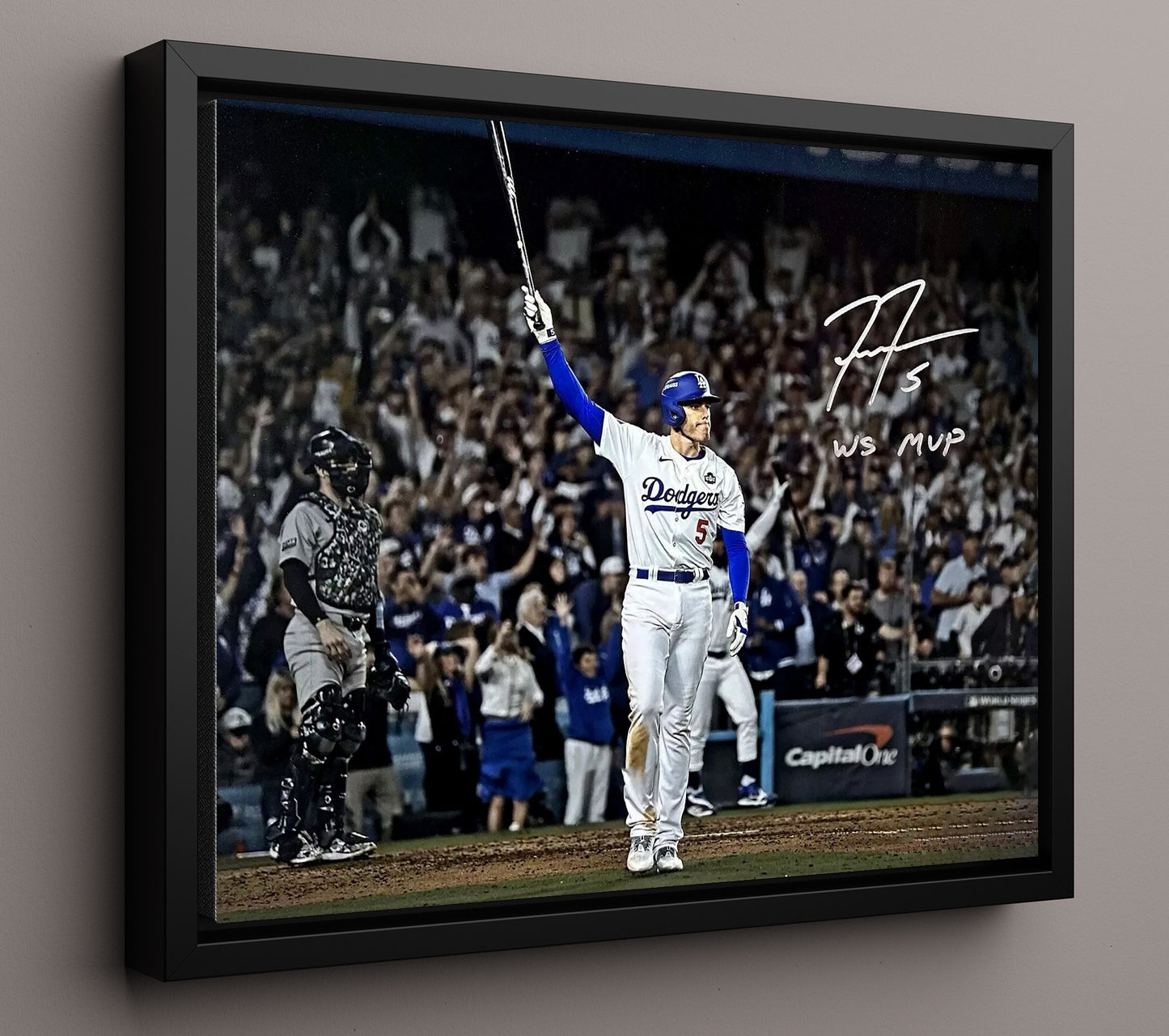 Freddie Freeman - Series MVP Moment 8x10 Framed Canvas baseball wall art