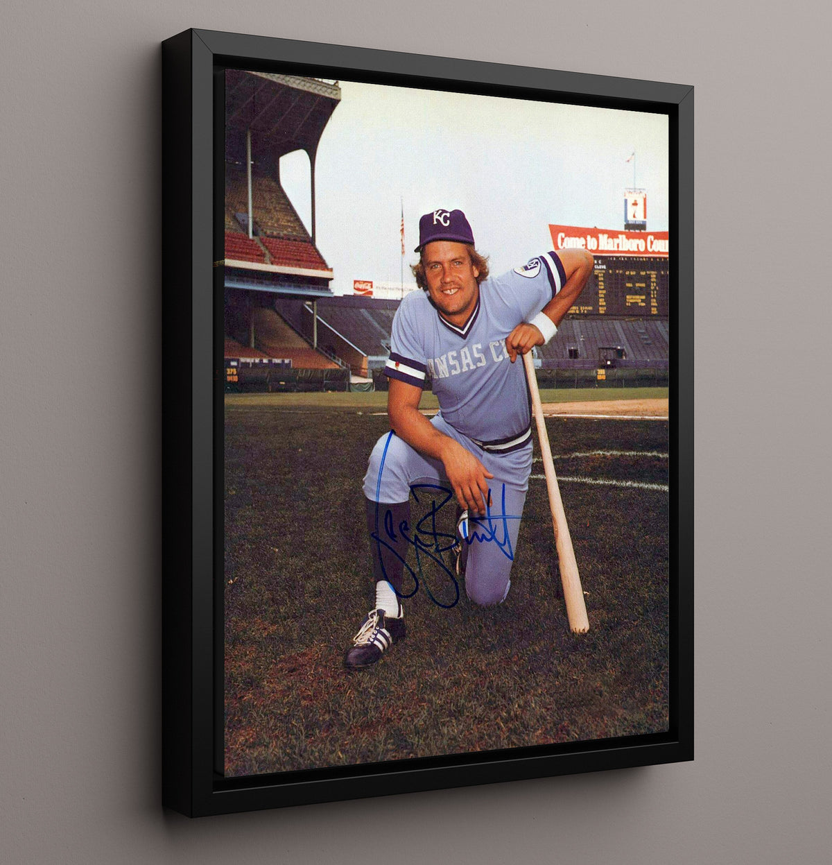 George Brett - Kansas City baseball Hall of Fame legend 8x10 Framed Canvas baseball wall art